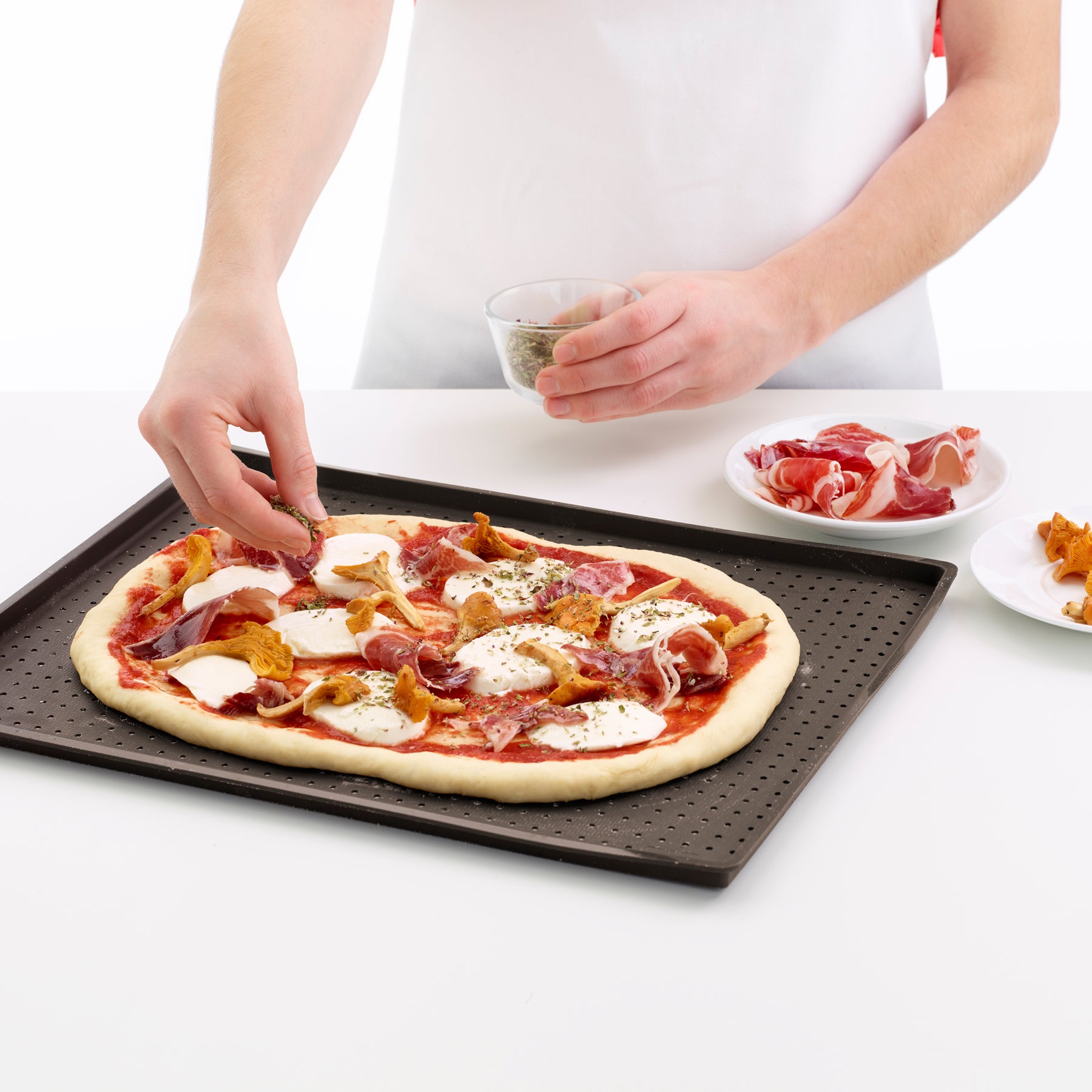 Lékué Pizza Mat 40 x 30 x 1.2cm Brown