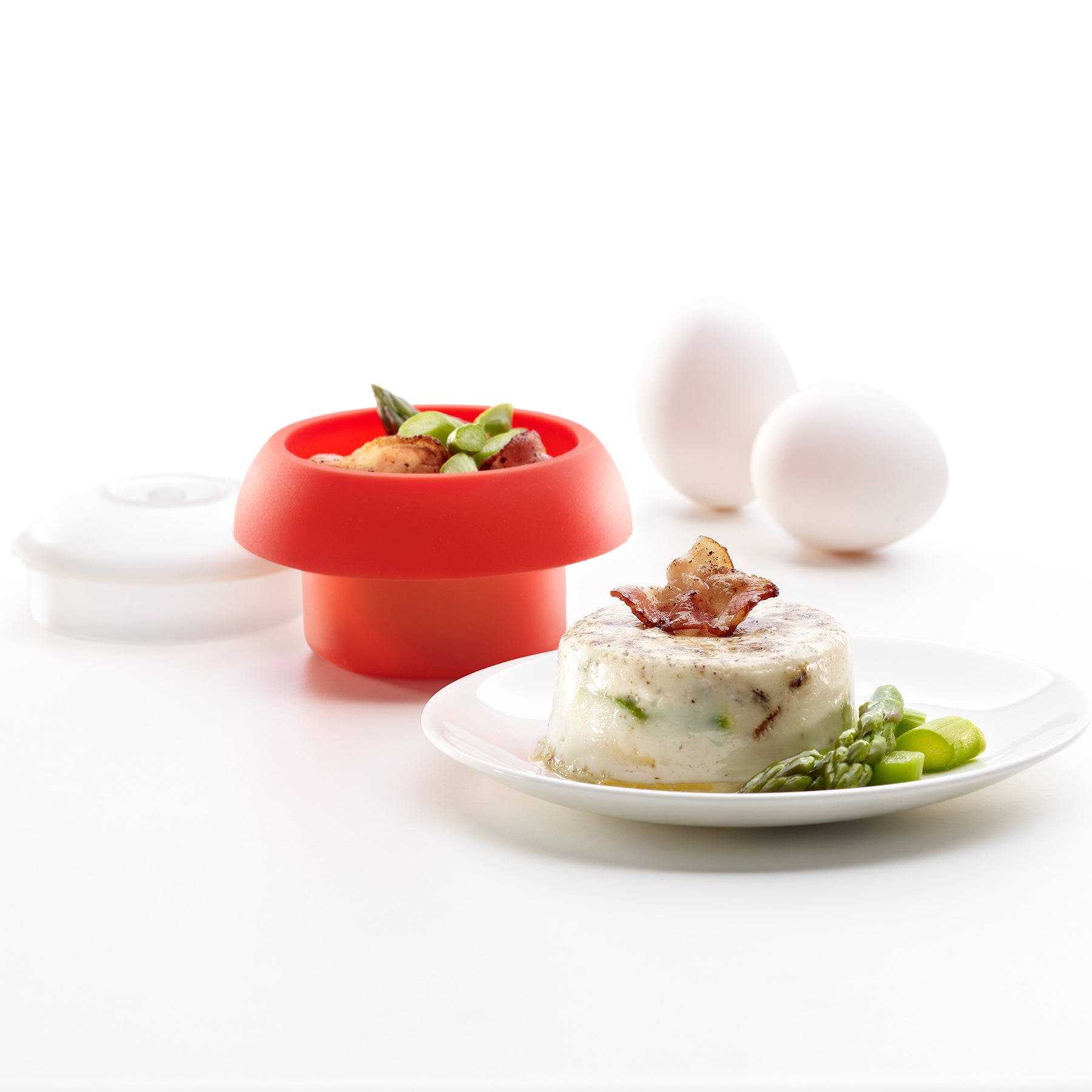 Lékué Microwave Ovo Cylinder 100ml Translucent White