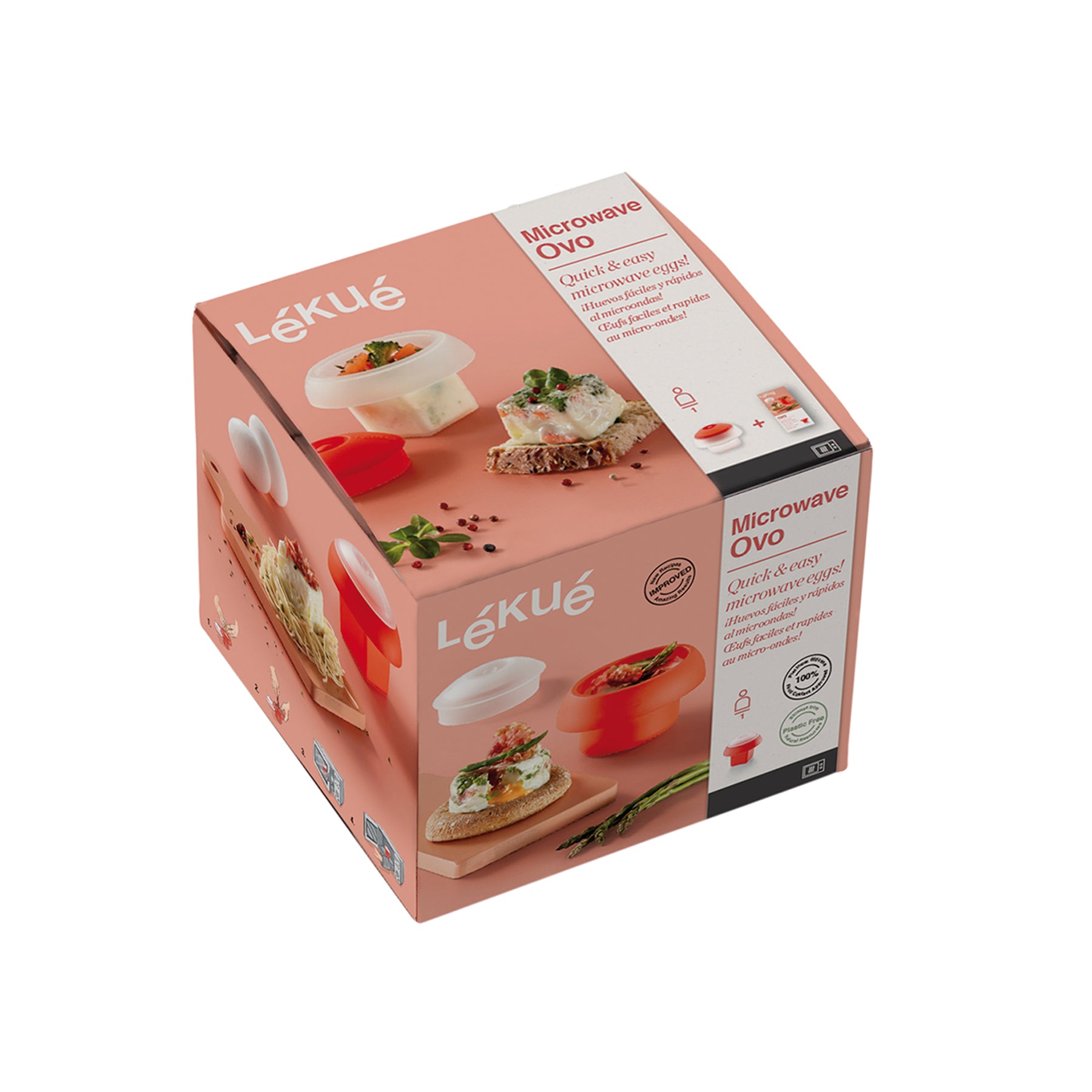 Lékué Microwave Ovo Cylinder 100ml Red