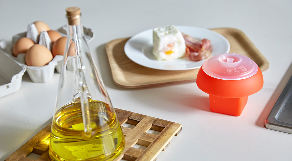 Lékué Microwave Ovo 2 Piece Kit Square and Cylinder 100ml Clear