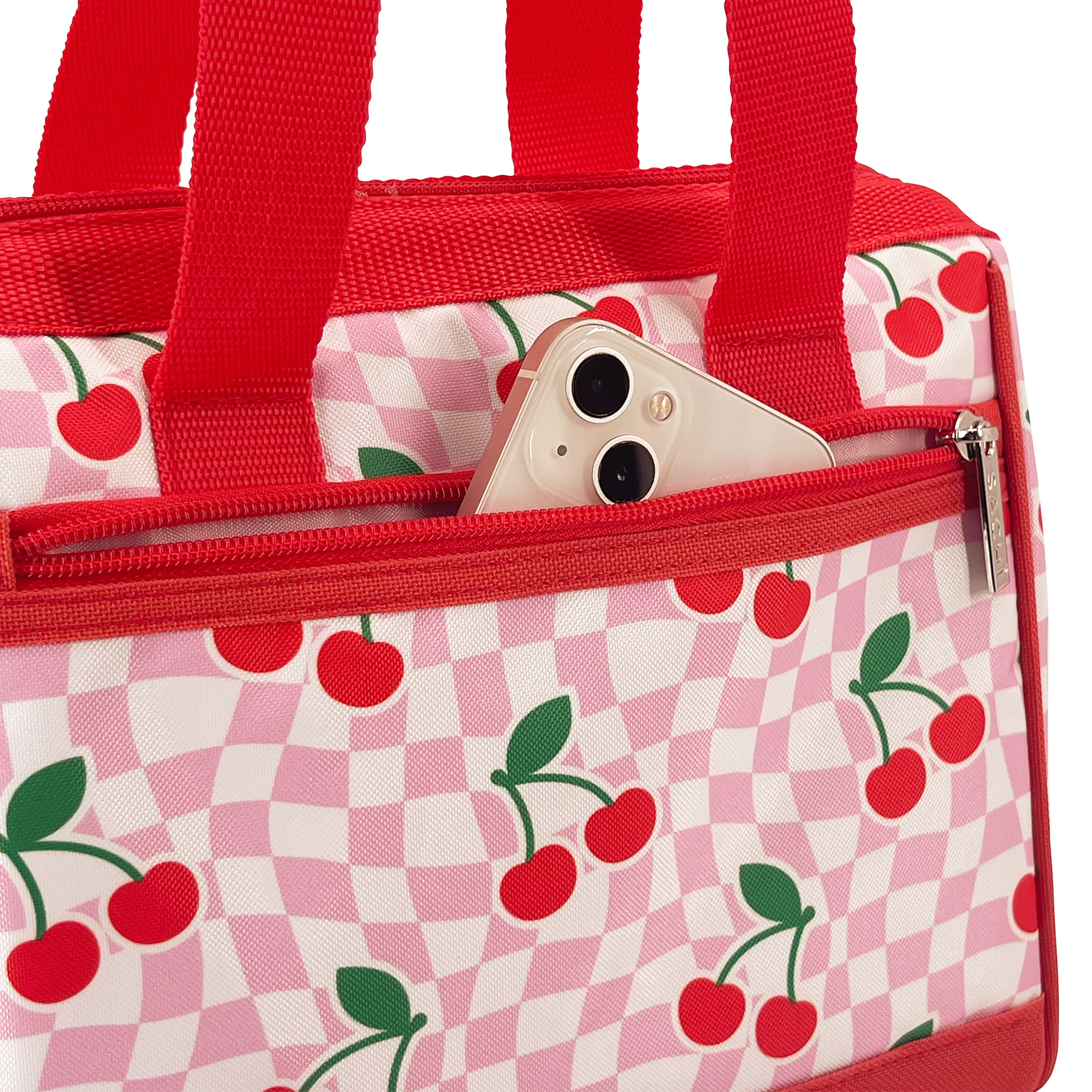 Sachi Insulated Style 34 Lunch Bag - Chequered Cherries