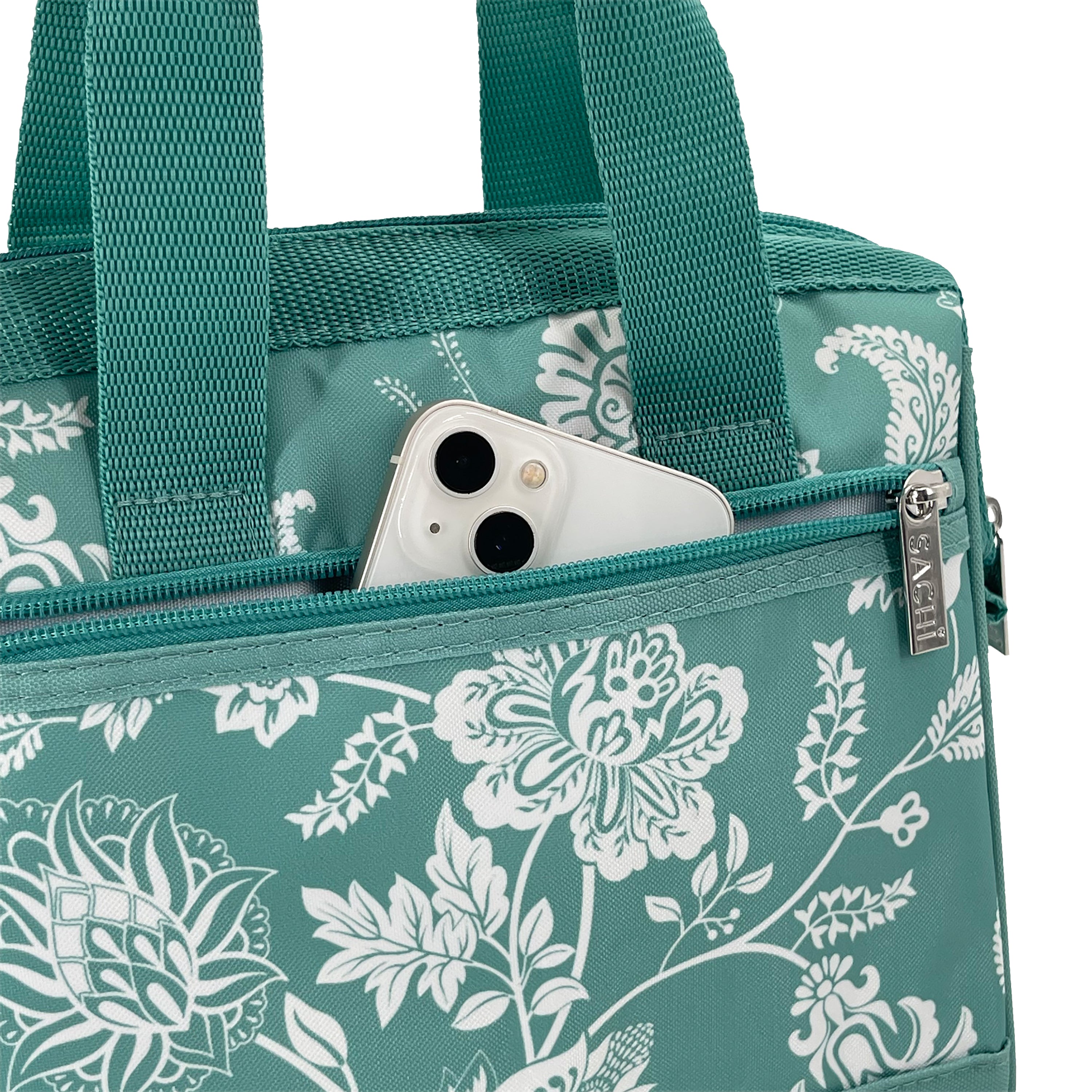 Sachi Insulated Style 34 Lunch Bag - Green Paisley
