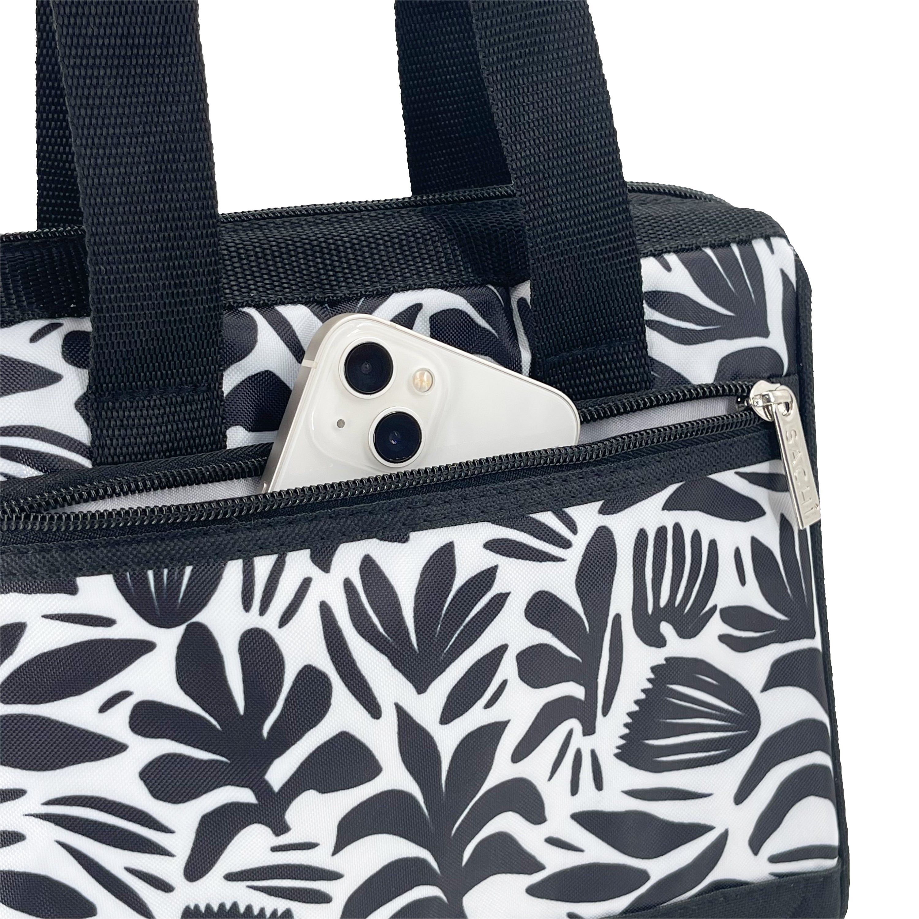 Sachi Insulated Style 34 Lunch Bag - Monochrome Blooms