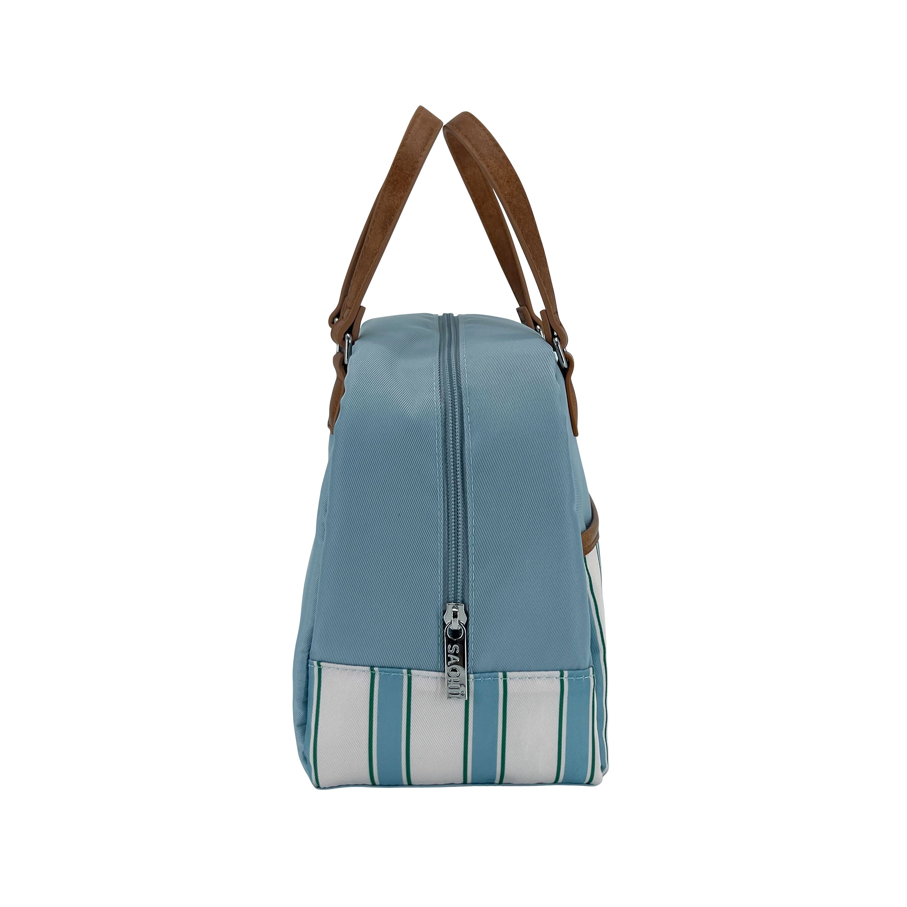Sachi Insulated Cali Lunch Bag  - Hazy Blue Stripes