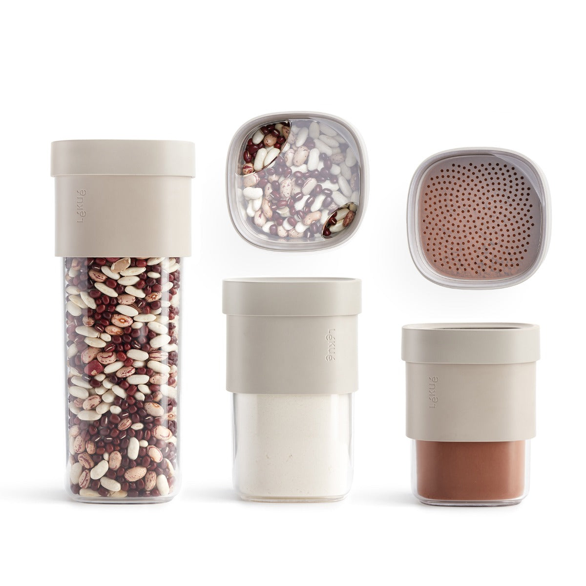 Lékué Flip Storage 3 Piece Set with Accessories