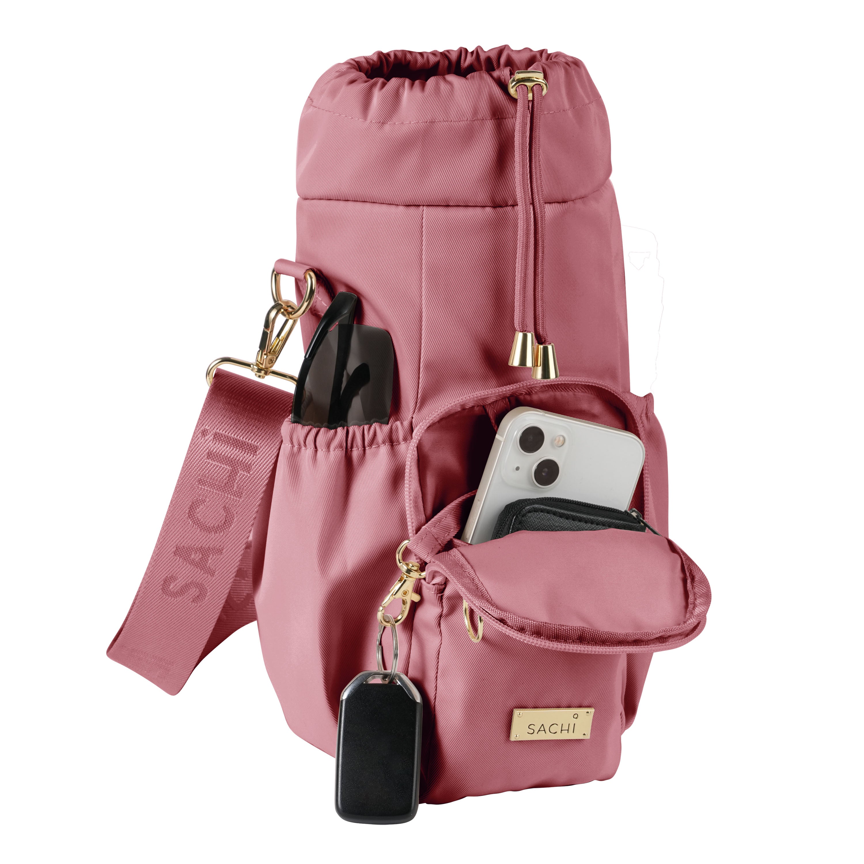 Sachi Crossbody Insulated Bottle Bag - Blush