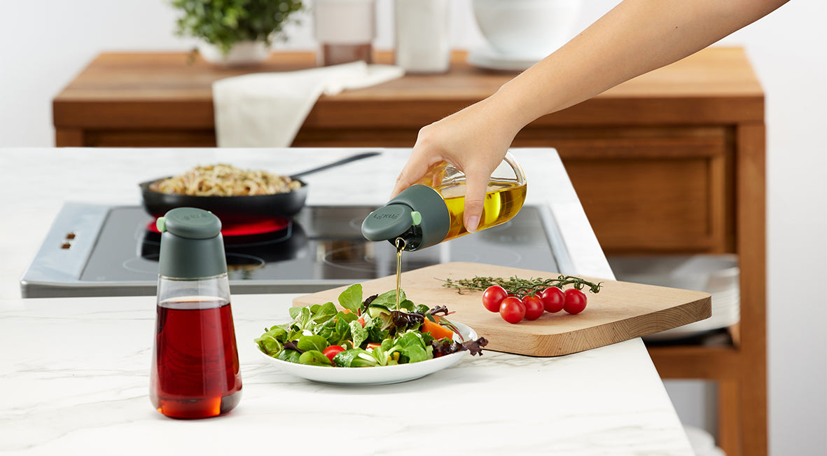 Lékué Oil Bottle 400ml Glass Combo