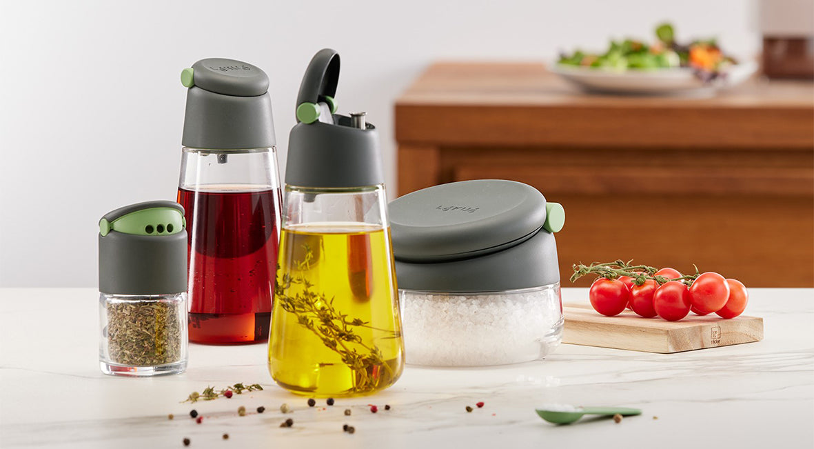 Lékué Oil Bottle 400ml Glass Combo