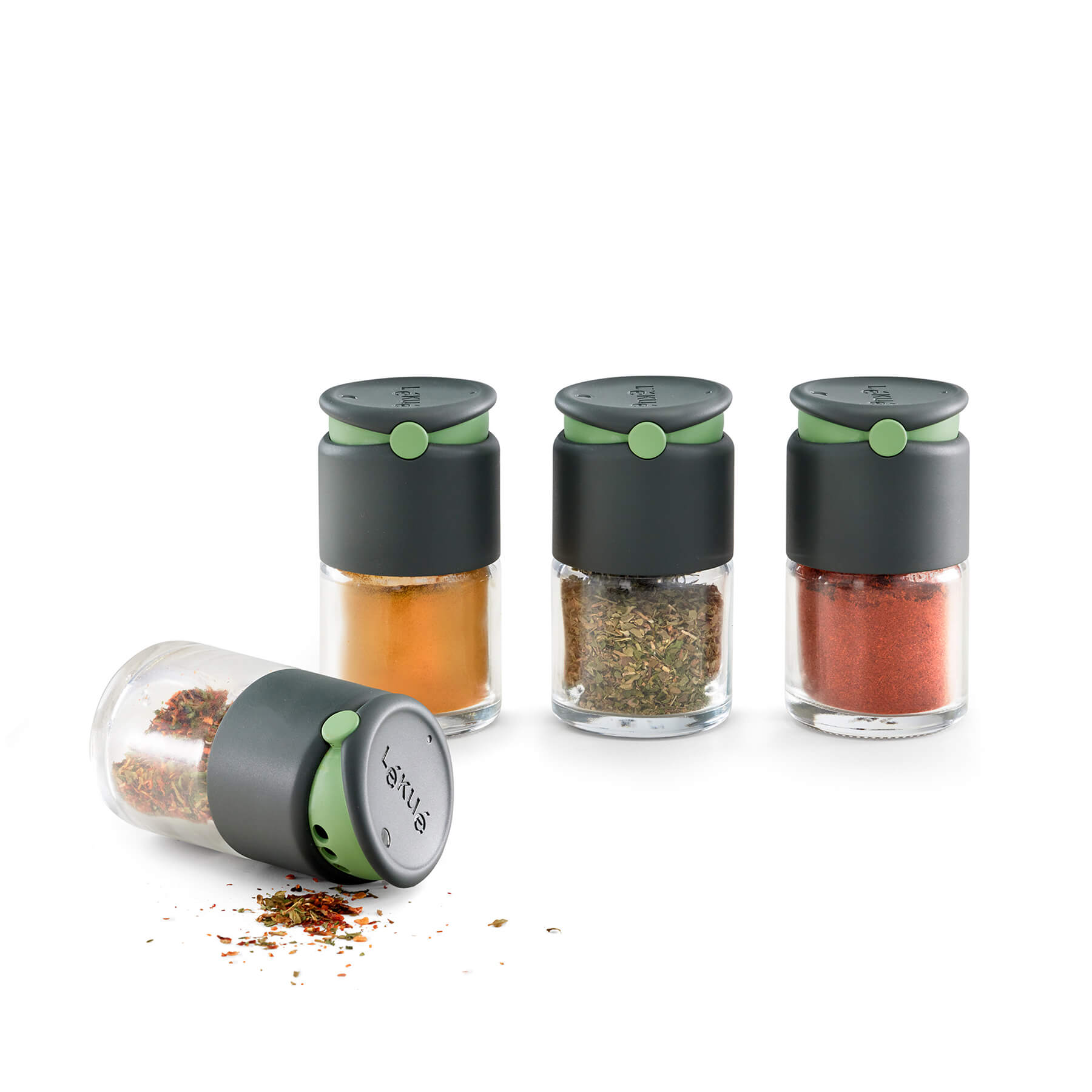 Lékué Spice Shaker 4 Piece Set 80ml Glass Combo