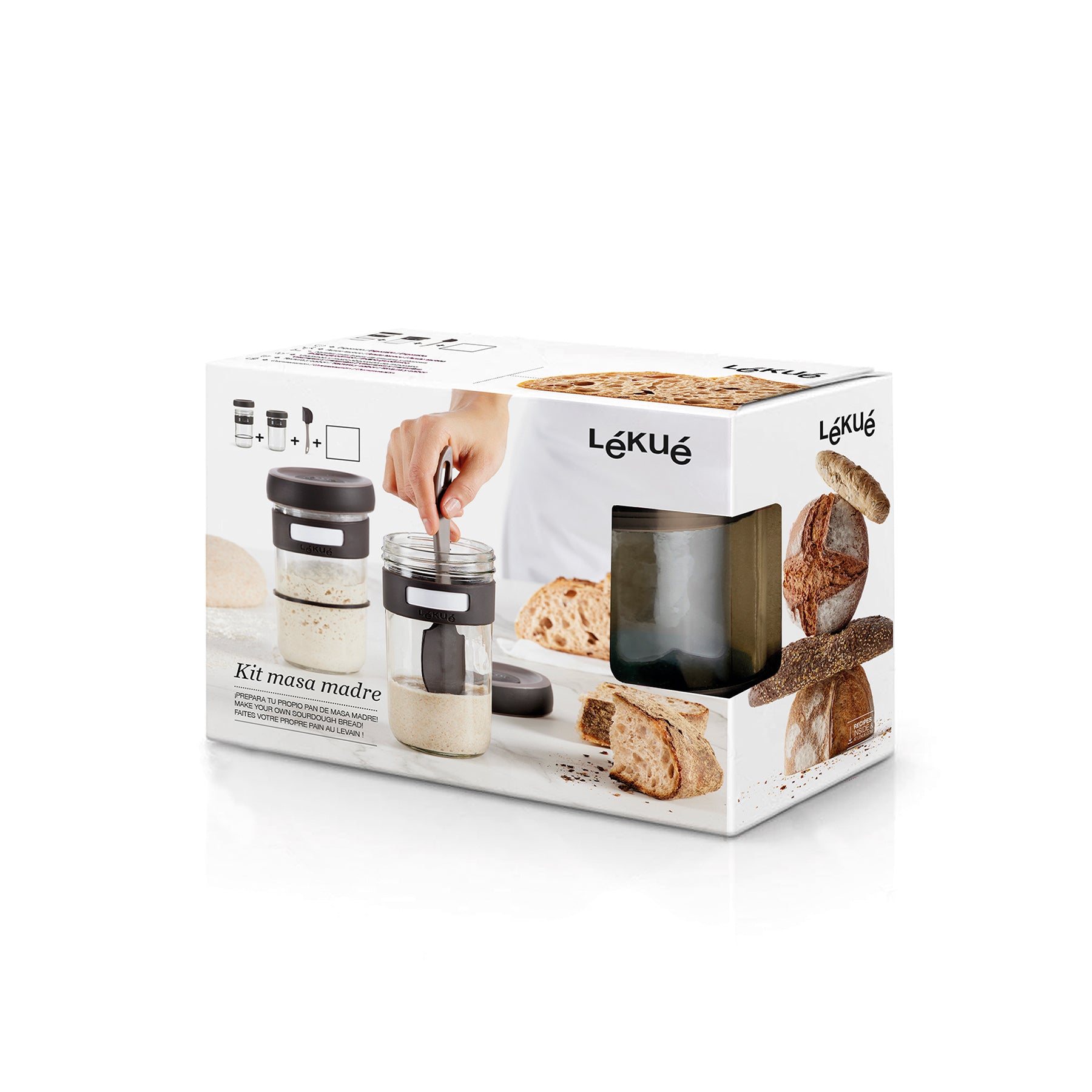 Lékué Sourdough Starter Set 700ml Brown