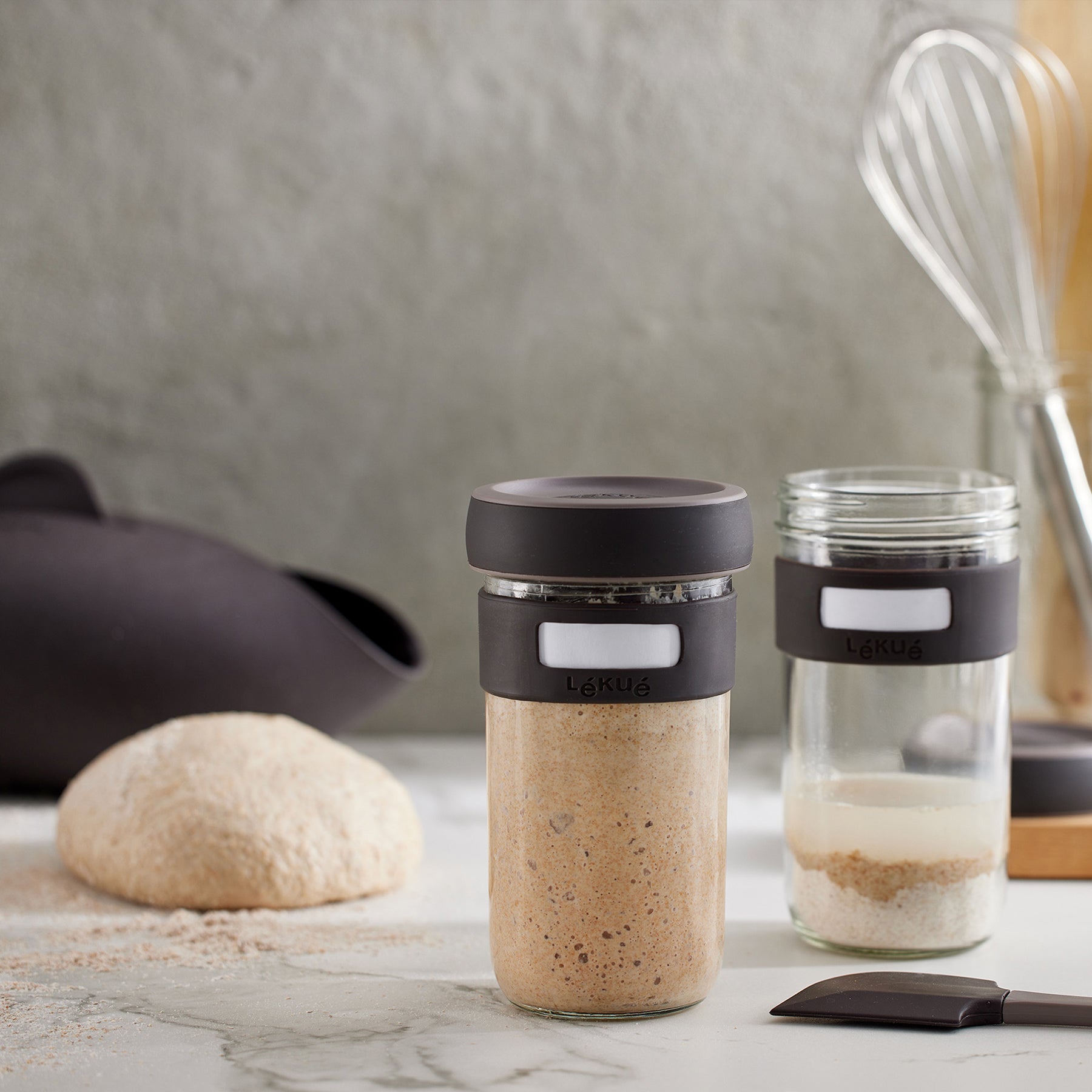 Lékué Sourdough Starter Set 700ml Brown