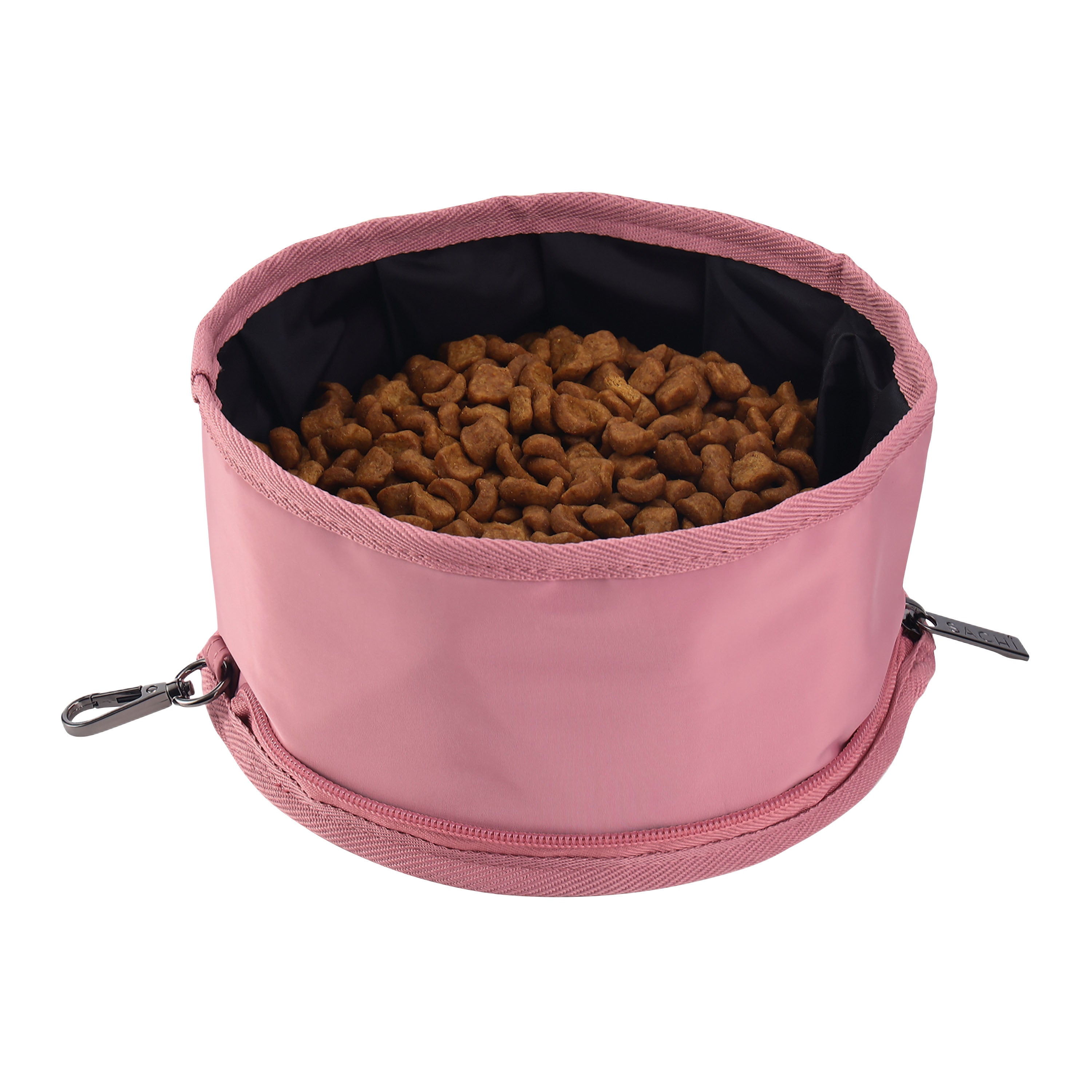 Sachi PupBowl Portable Folding Dog Bowl - Blush