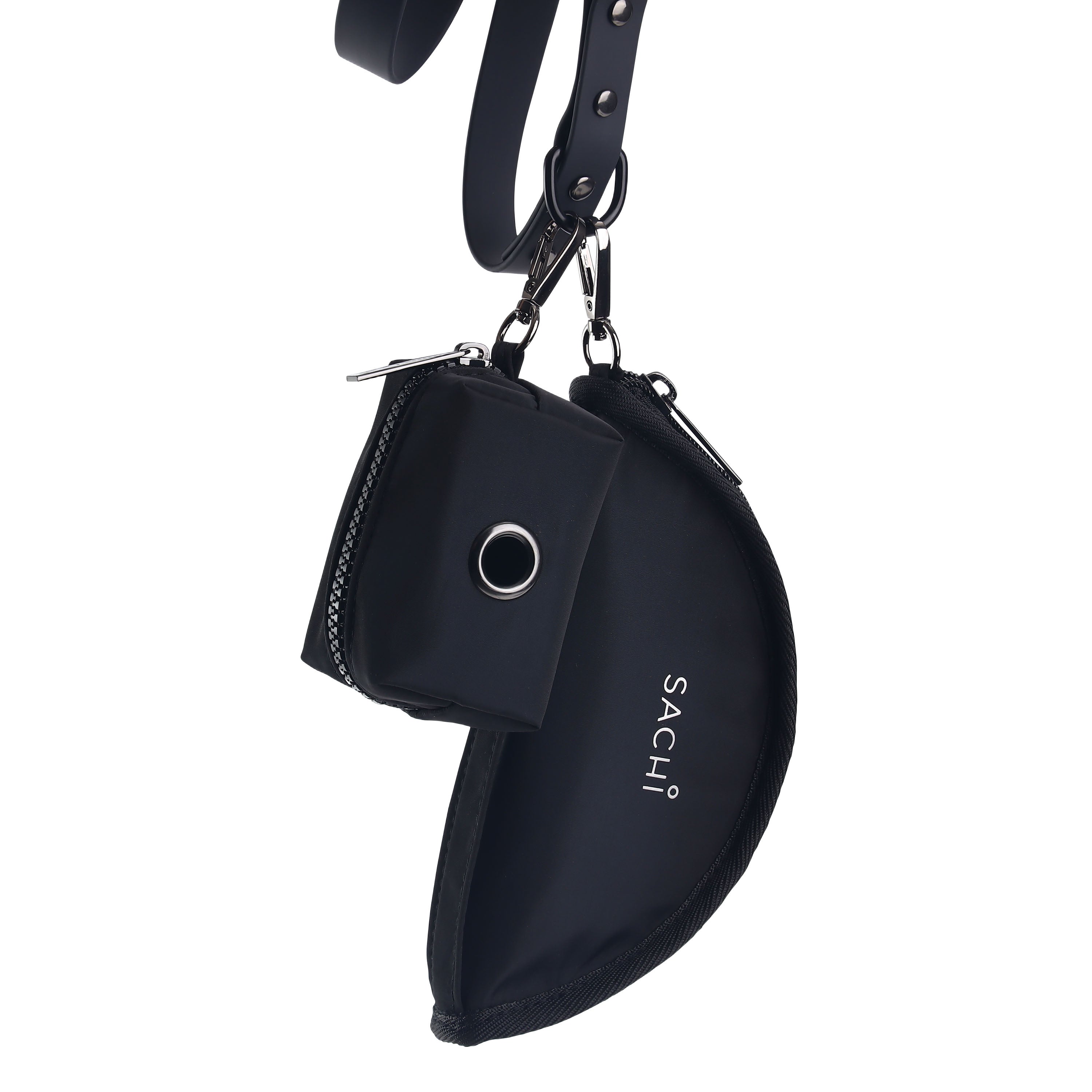 Sachi PupPack Portable Waste Bag Holder - Black