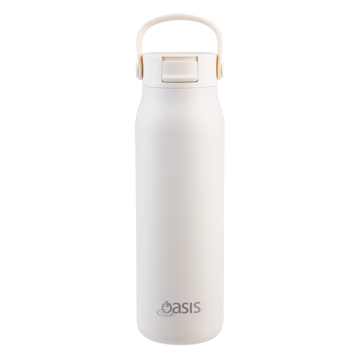 Oasis Sorrento Ceramic Lined Double Wall Sipper Bottle 900ml - Alabaster