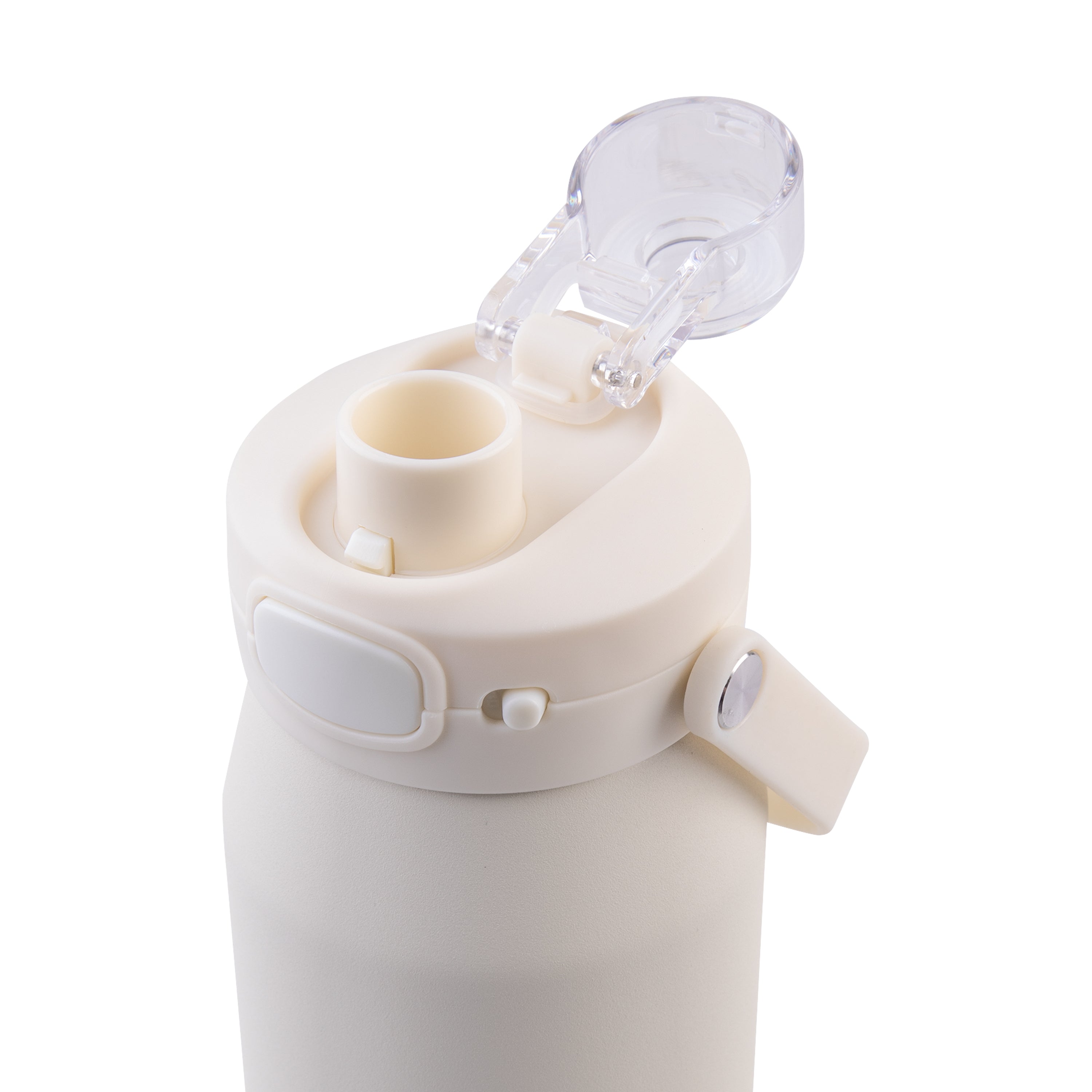 Oasis Capri Ceramic Lined Triple Wall Drink Bottle with Quick Release 750ml - Alabaster