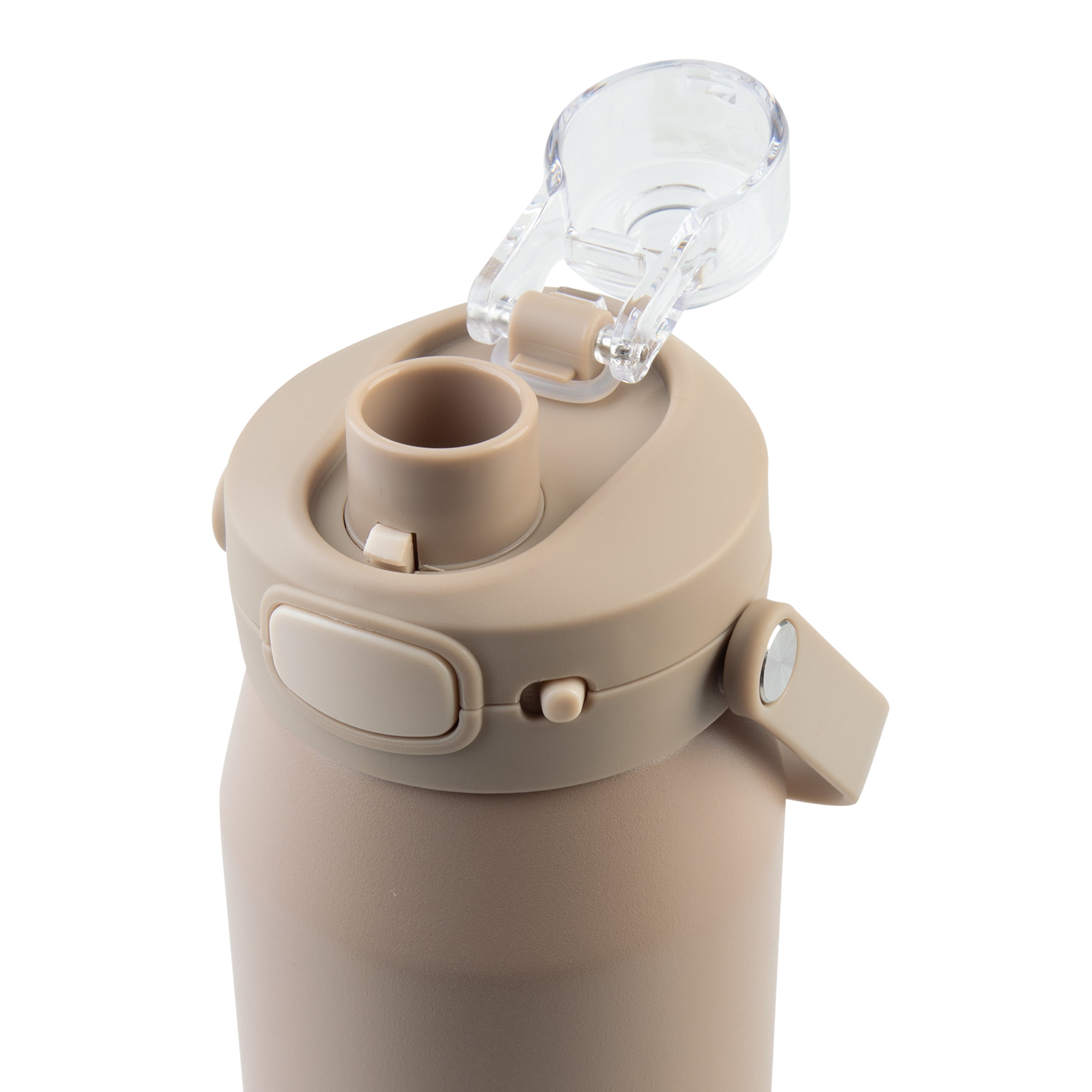 Oasis Capri Ceramic Lined Triple Wall Drink Bottle with Quick Release 750ml - Latte
