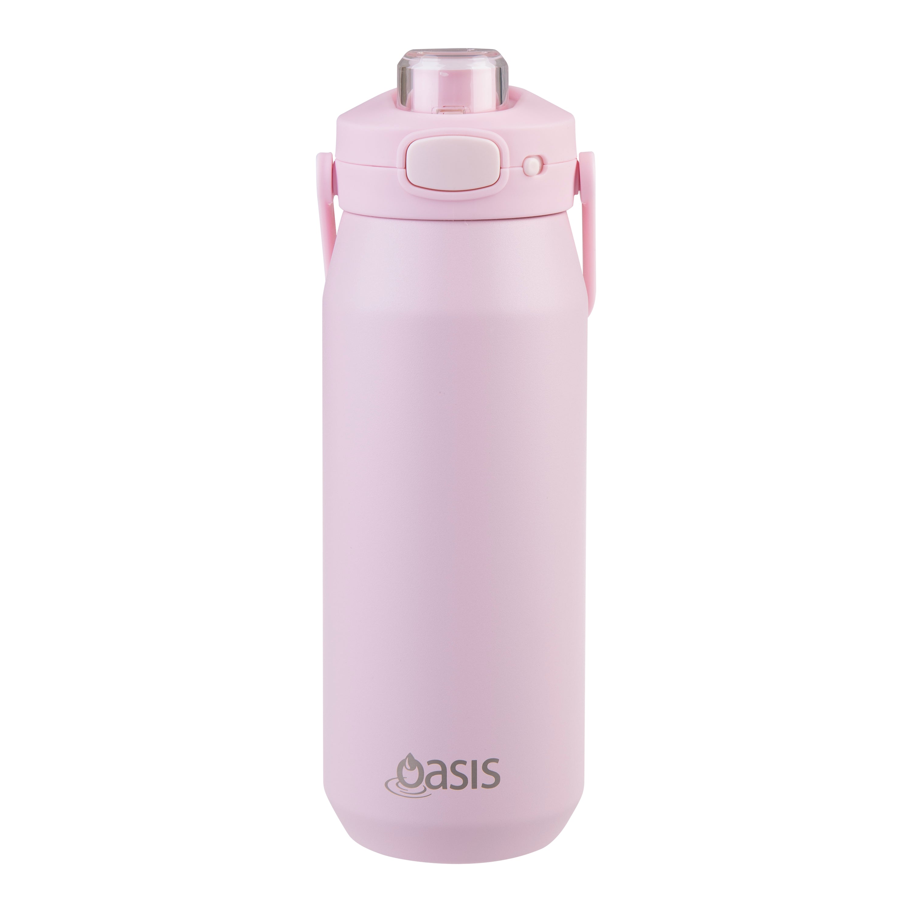 Oasis Capri Ceramic Lined Triple Wall Drink Bottle with Quick Release 750ml - Pink Lemonade