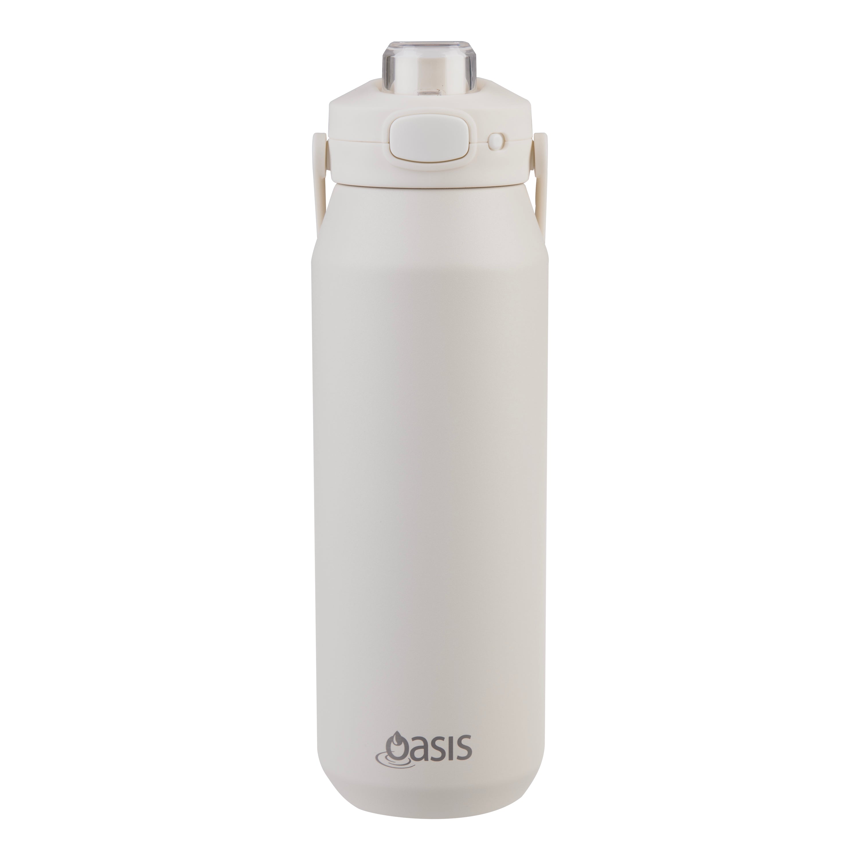 Oasis Capri Ceramic Lined Triple Wall Drink Bottle with Quick Release 1L - Alabaster