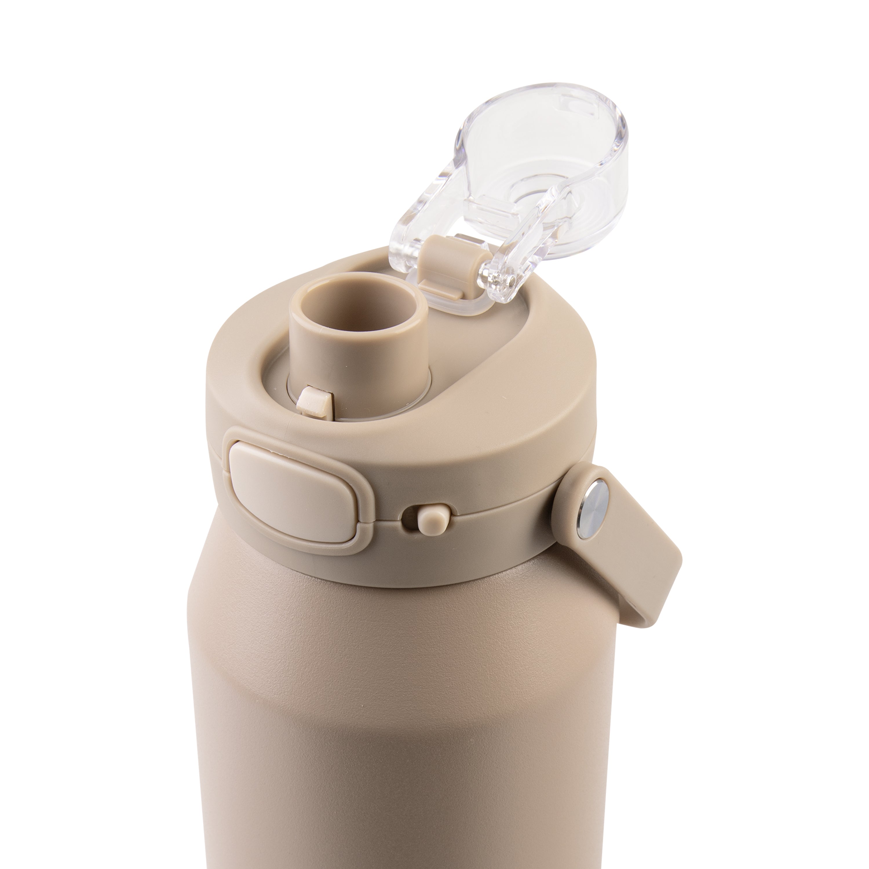 Oasis CapriCeramic Lined Triple Wall Drink Bottle with Quick Release 1L - Latte