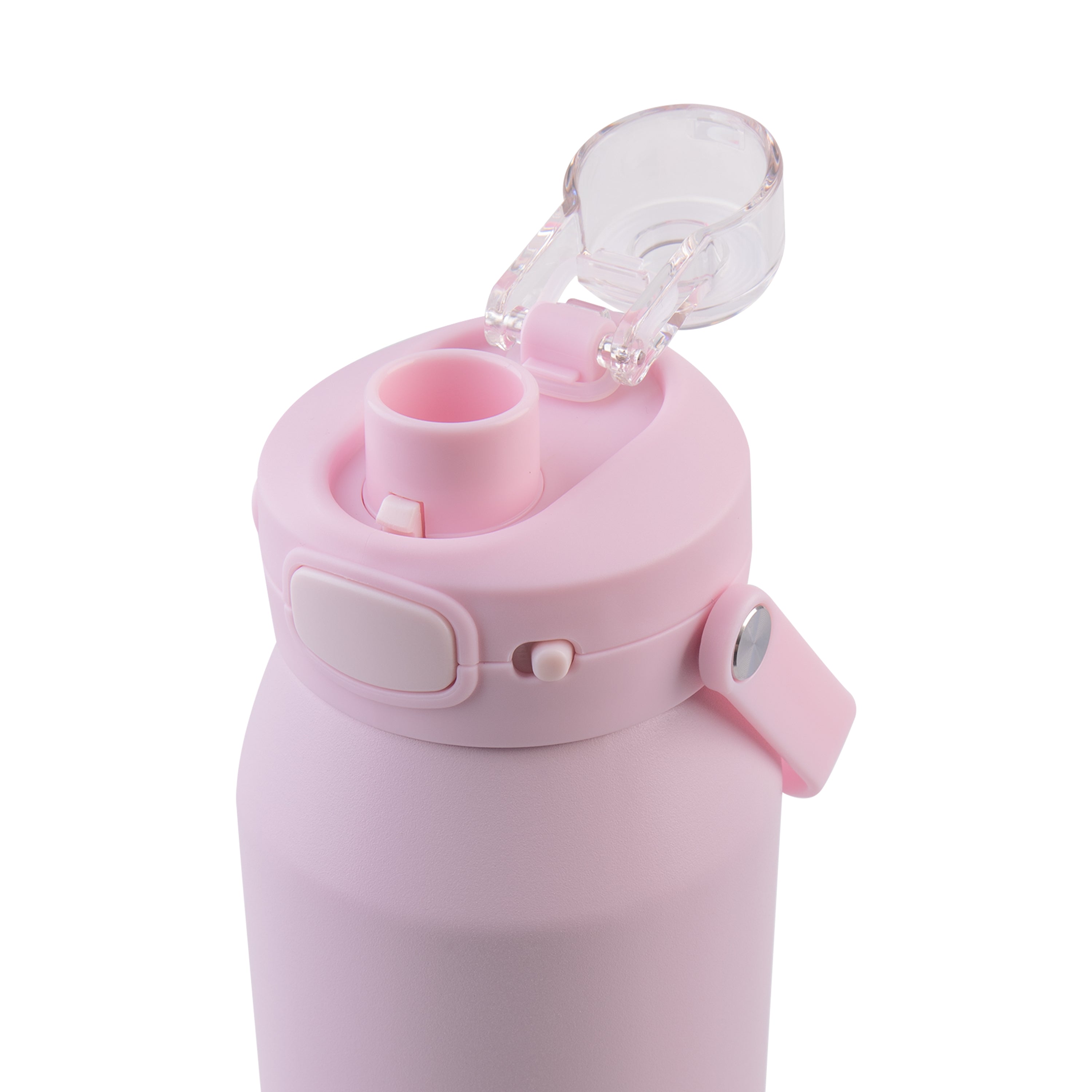 Oasis Capri Ceramic Lined Triple Wall Drink Bottle with Quick Release 1L - Pink Lemonade