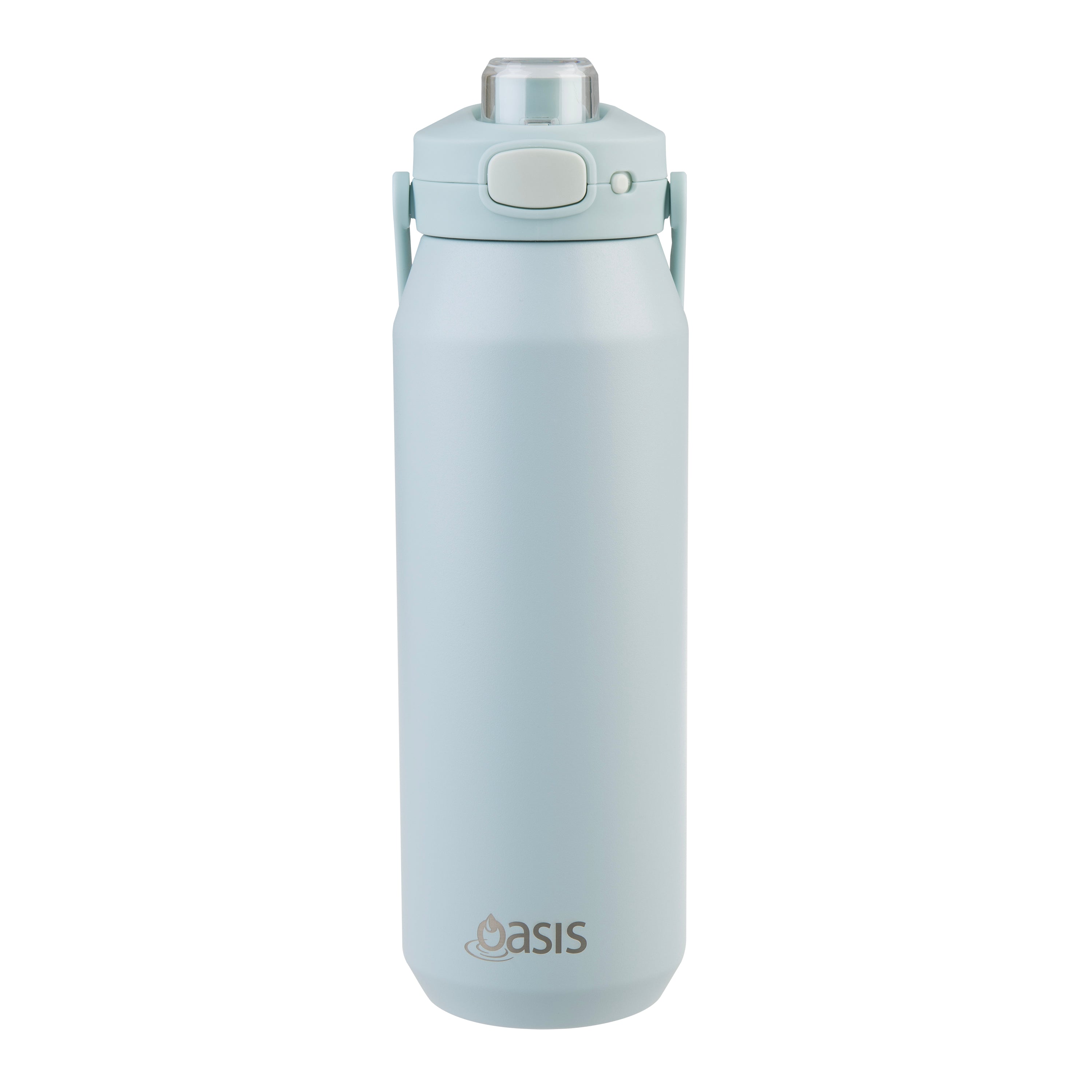 Oasis Capri Ceramic Lined Triple Wall Drink Bottle with Quick Release 1L - Sea Mist