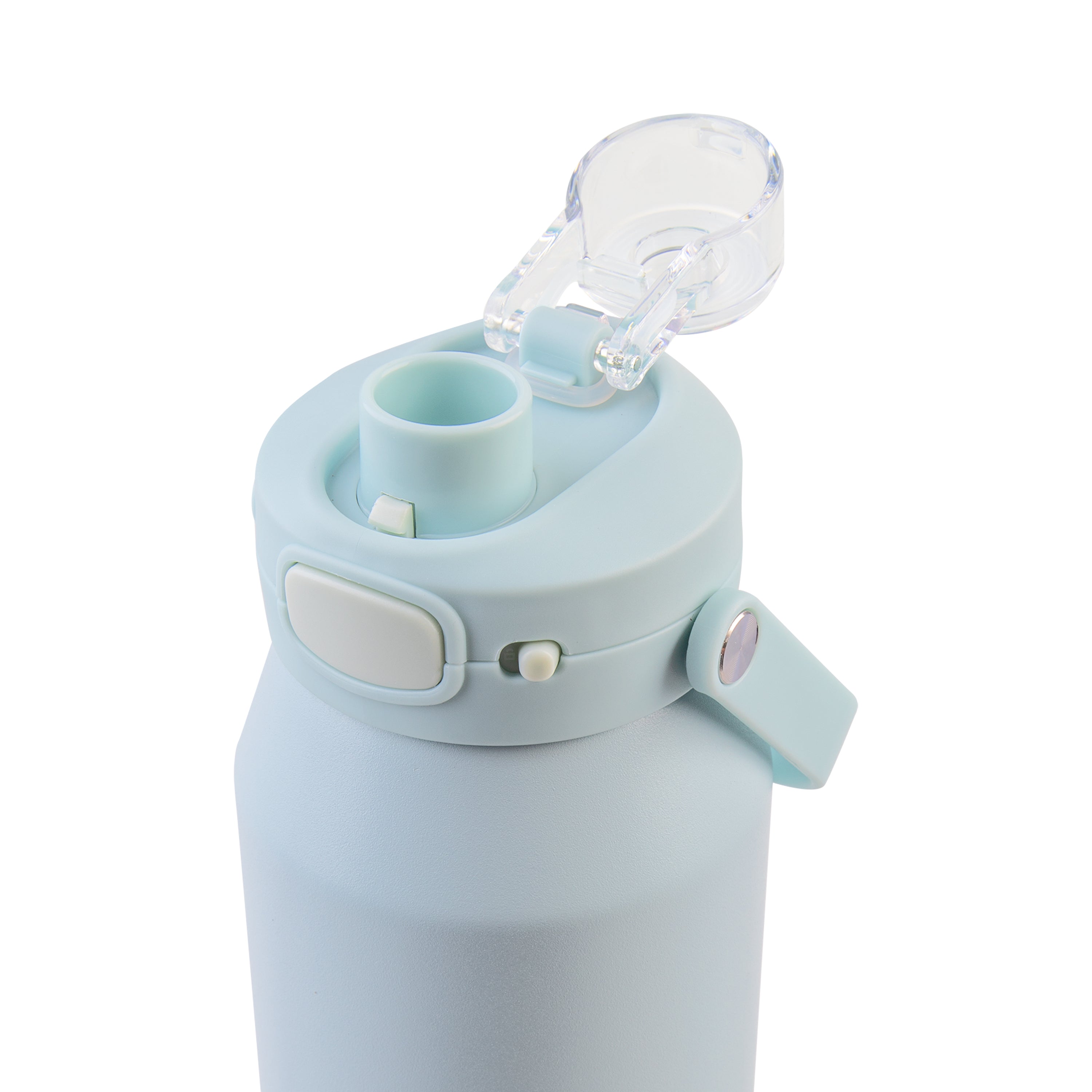 Oasis Capri Ceramic Lined Triple Wall Drink Bottle with Quick Release 1L - Sea Mist