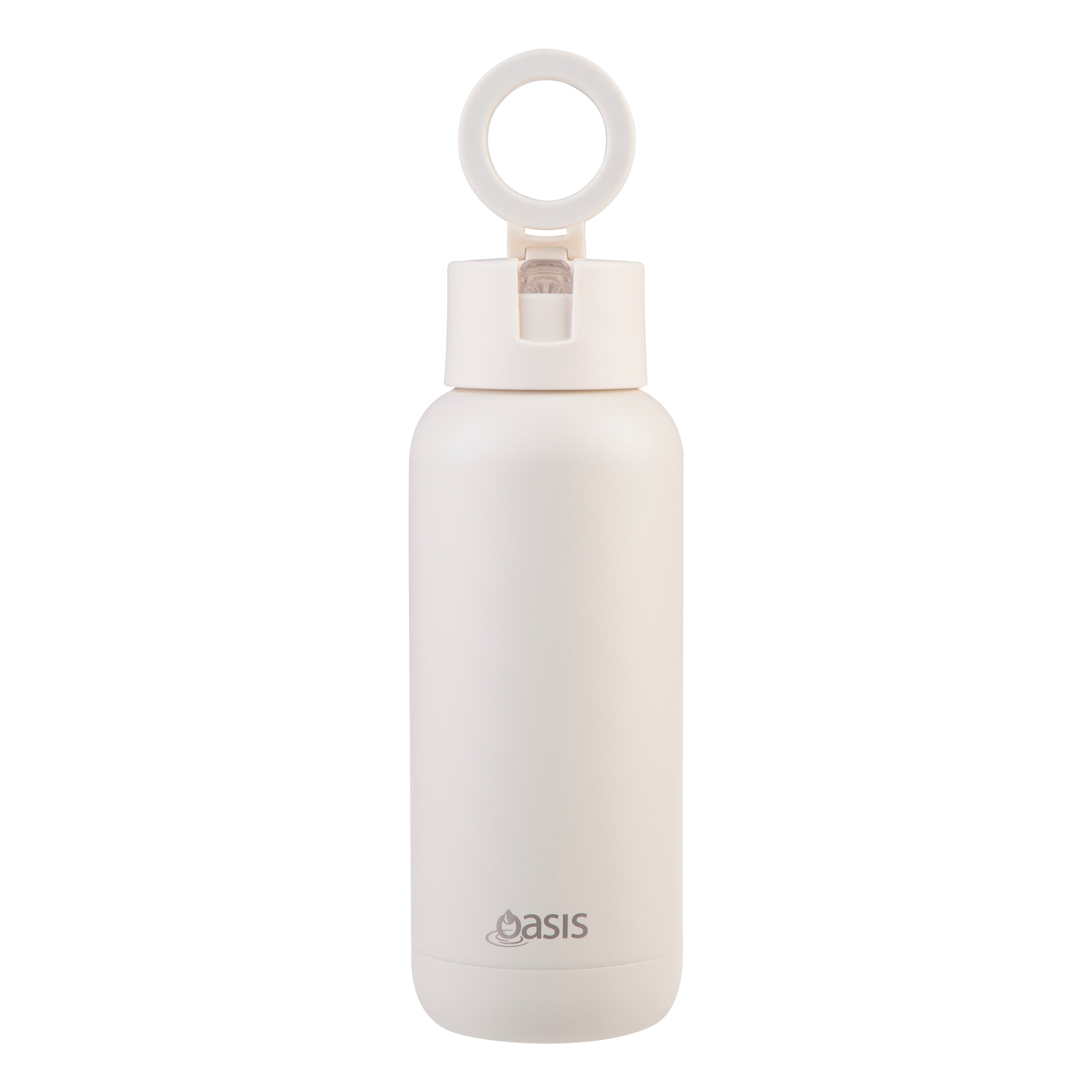 Oasis Moda Mag-Grip Ceramic Lined Triple Wall Drink Bottle 1L - Alabaster