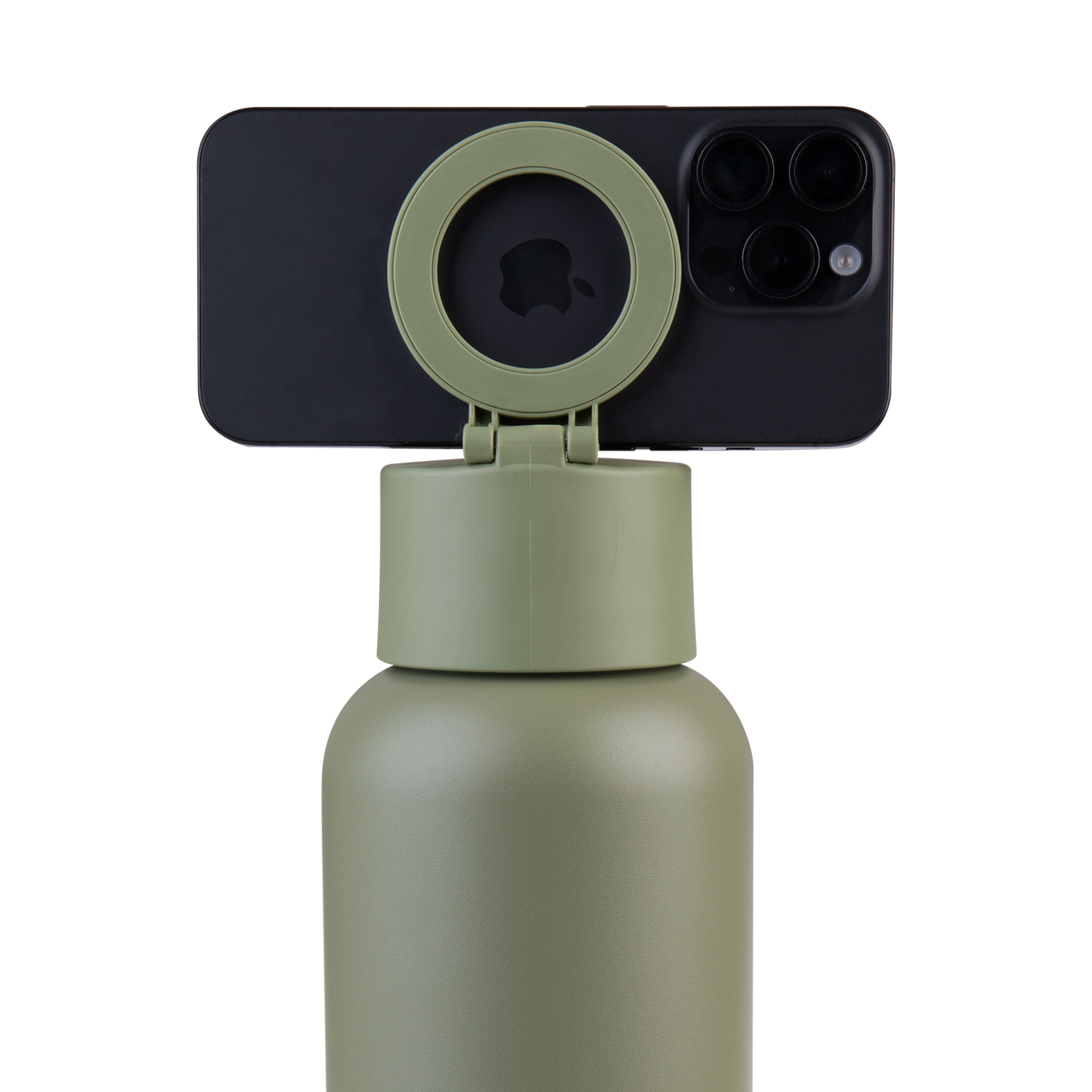 Oasis Moda Mag-Grip Ceramic Lined Triple Wall Drink Bottle 1L - Olive Green