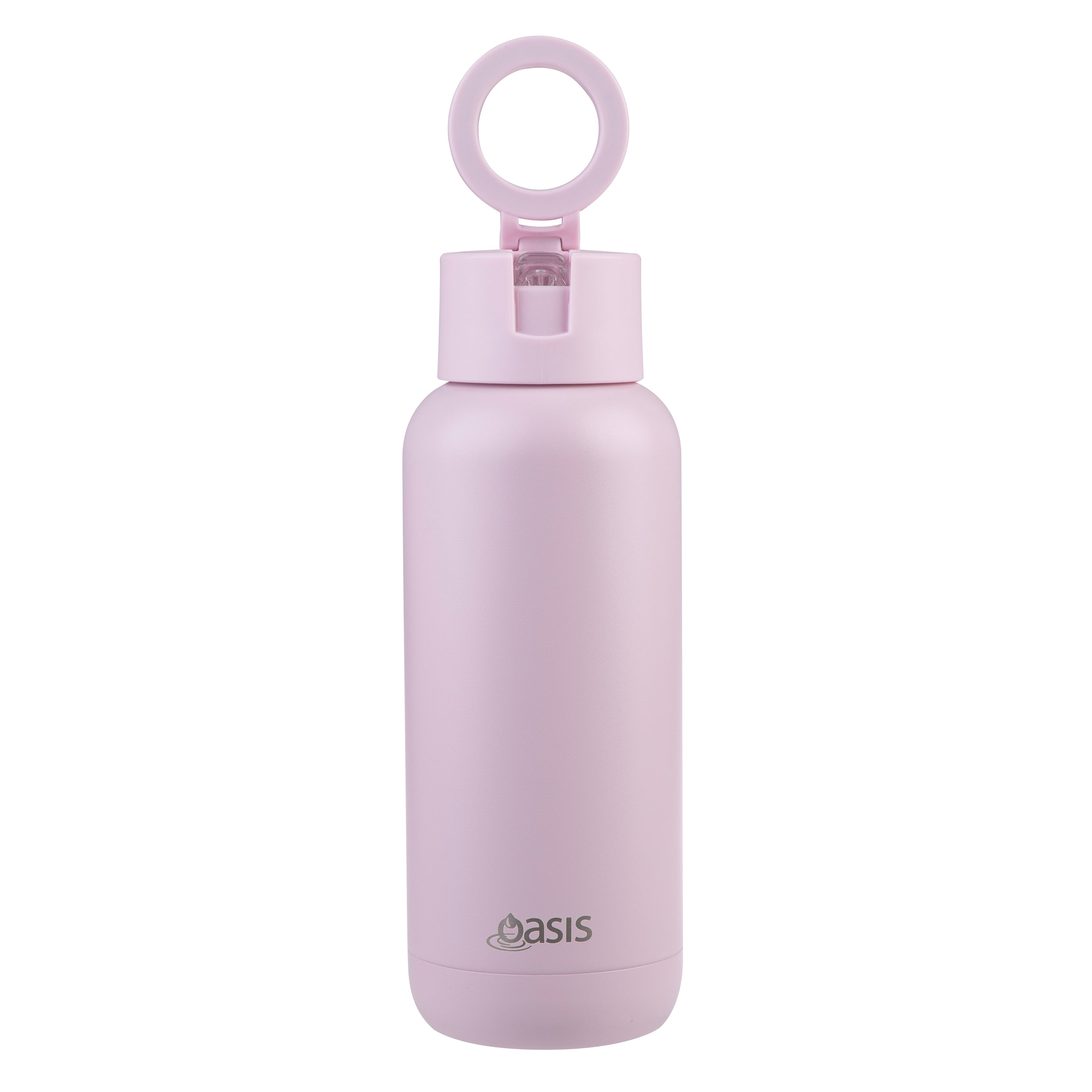 Oasis Moda Mag-Grip Ceramic Lined Triple Wall Drink Bottle 1L - Pink Lemonade