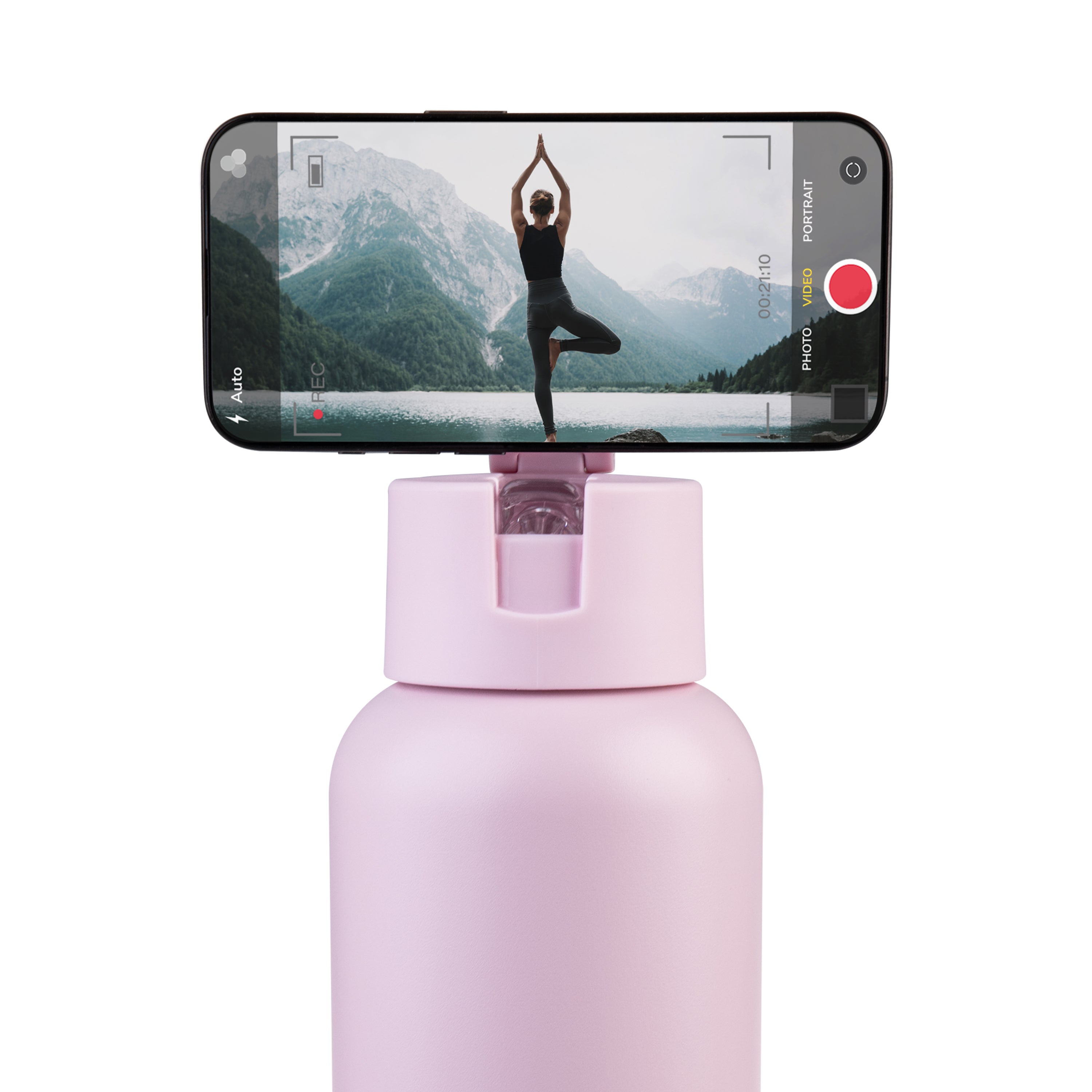 Oasis Moda Mag-Grip Ceramic Lined Triple Wall Drink Bottle 1L - Pink Lemonade