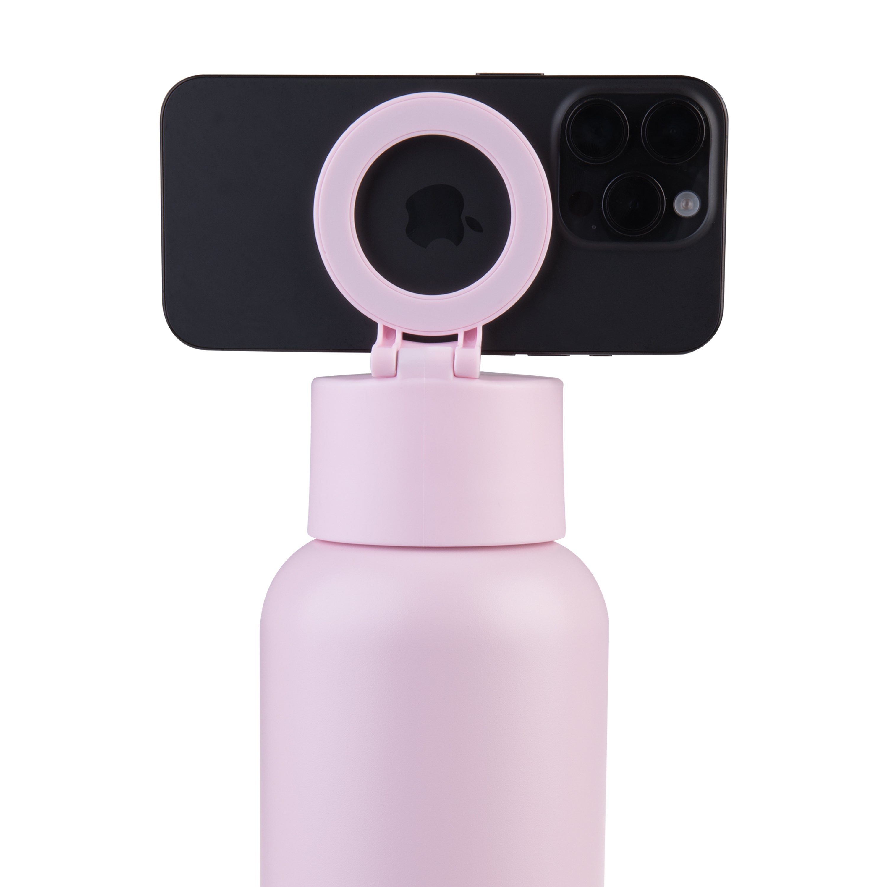 Oasis Moda Mag-Grip Ceramic Lined Triple Wall Drink Bottle 1L - Pink Lemonade