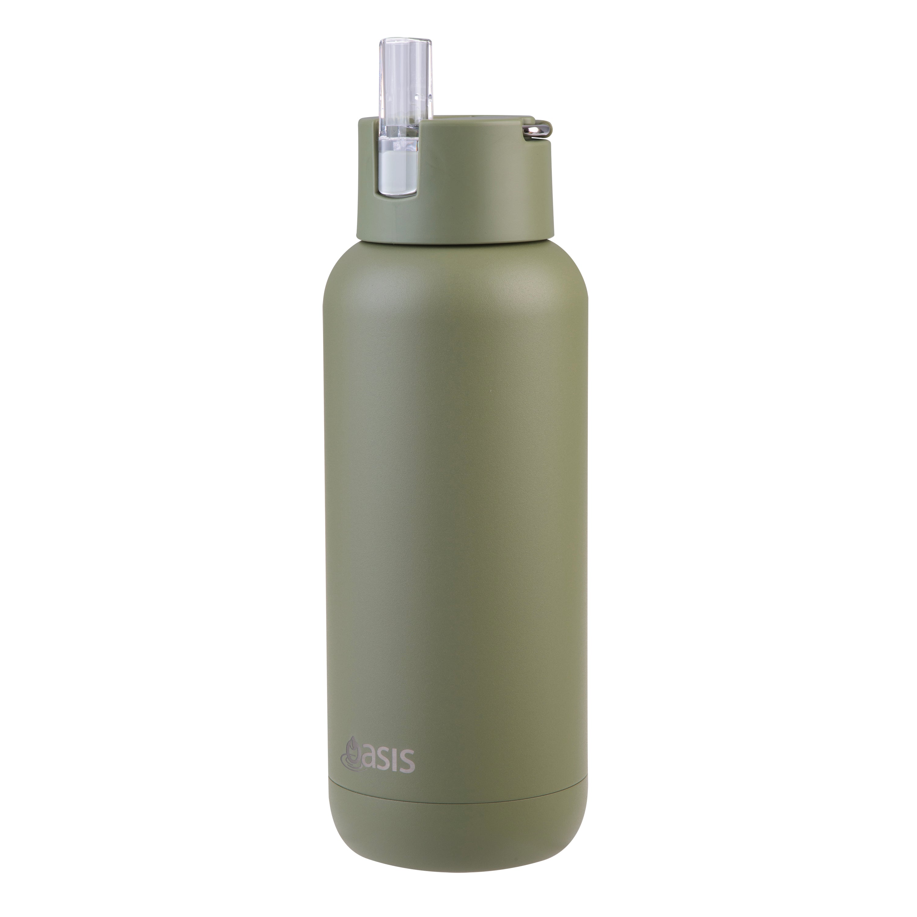 Oasis Moda Ceramic Lined Triple Wall Drink Bottle 1L  - Olive Green