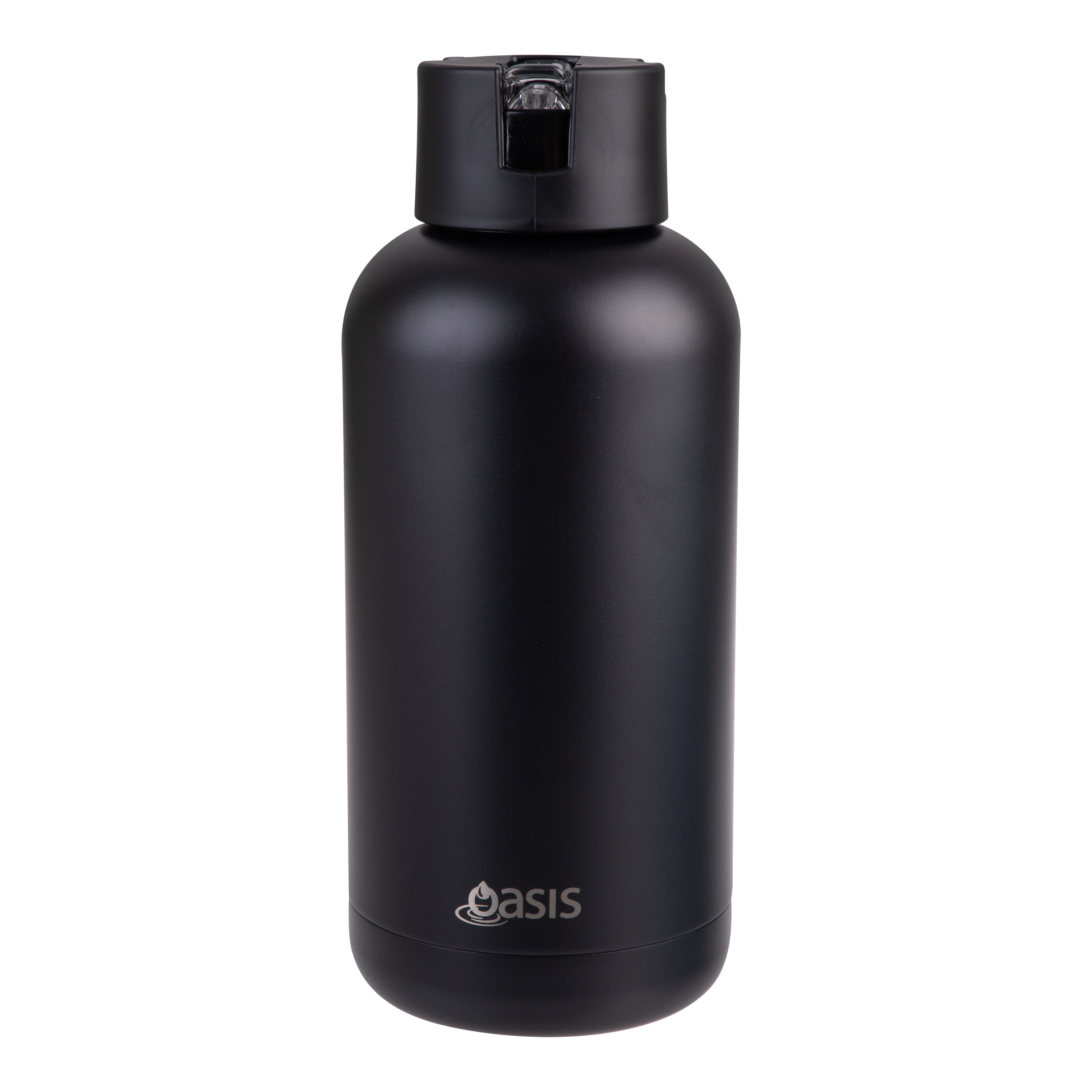 Oasis Ceramic Lined Stainless Steel Triple Wall Drink Bottle 1.5L - Black