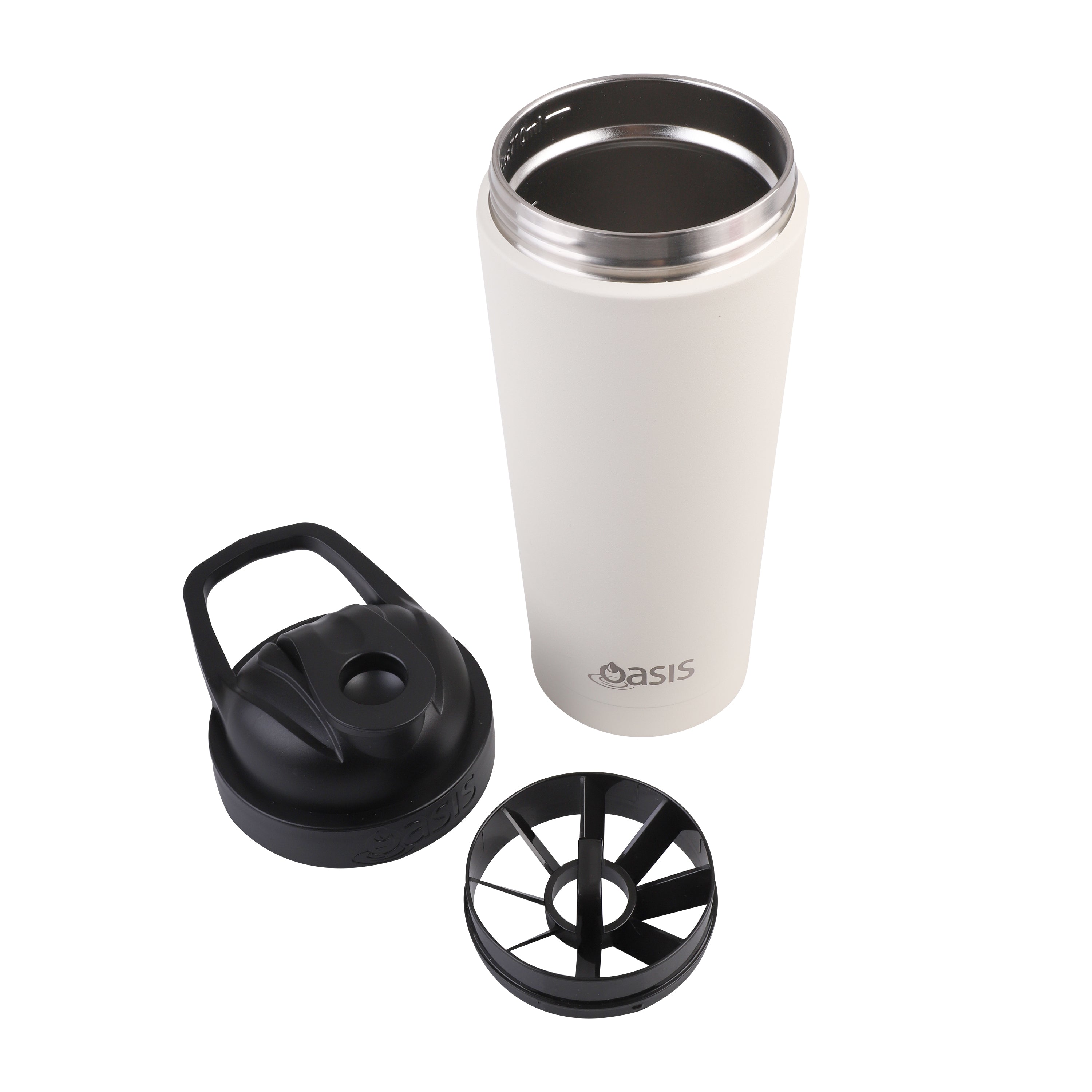 Oasis Stainless Steel Double Wall Protein Shaker 700ml - Alabaster