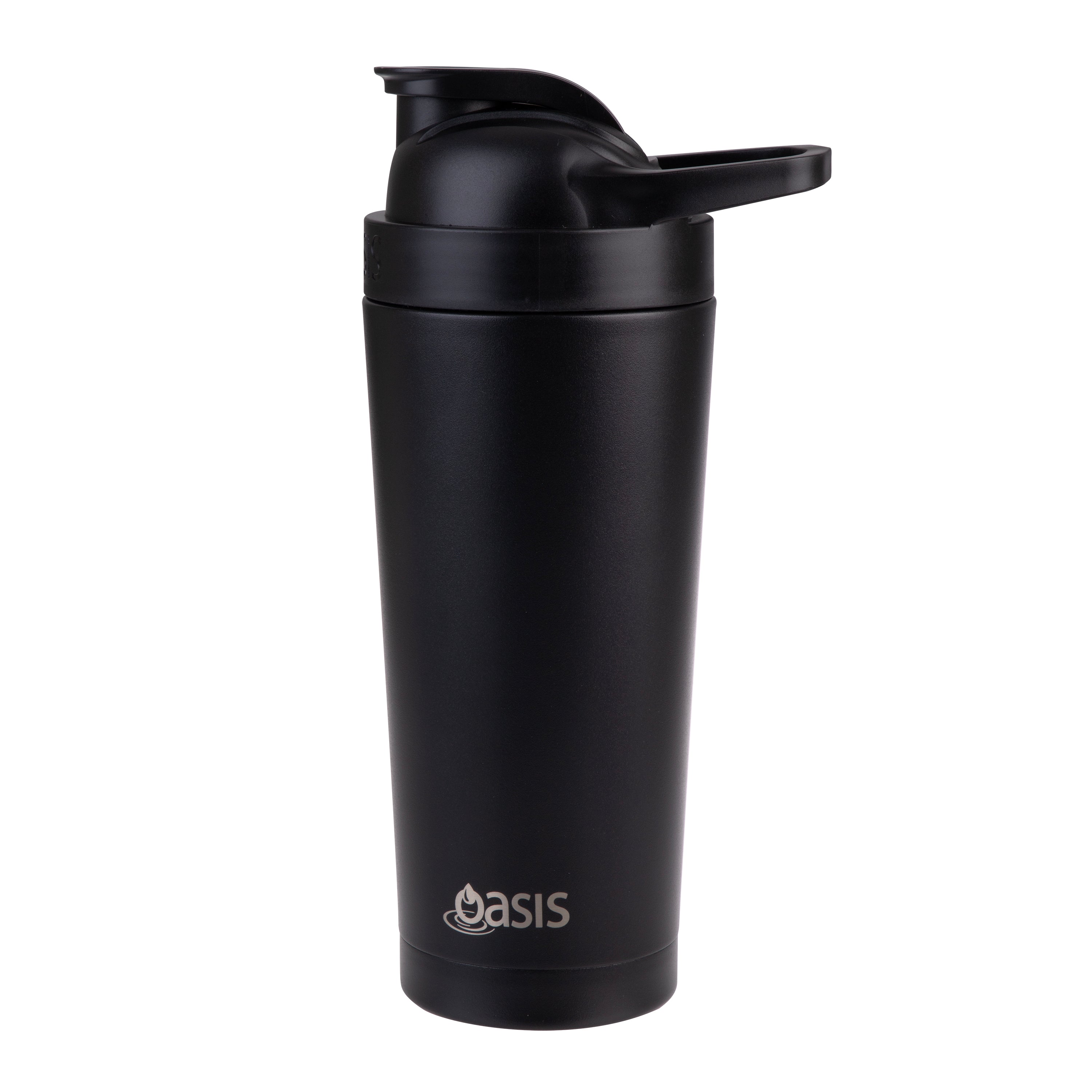 Oasis Stainless Steel Double Wall Protein Shaker 700ml - Black
