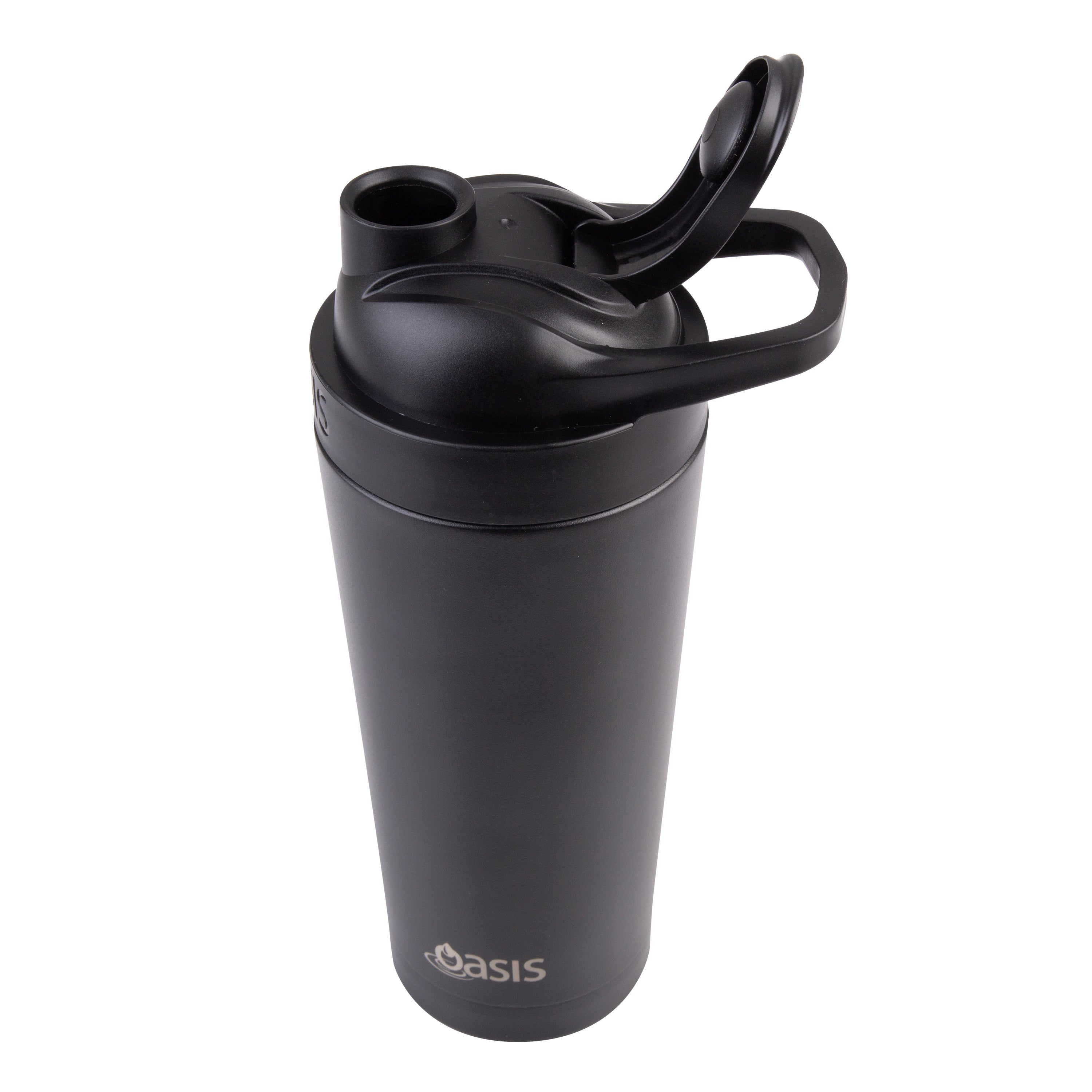 Oasis Stainless Steel Double Wall Protein Shaker 700ml - Black