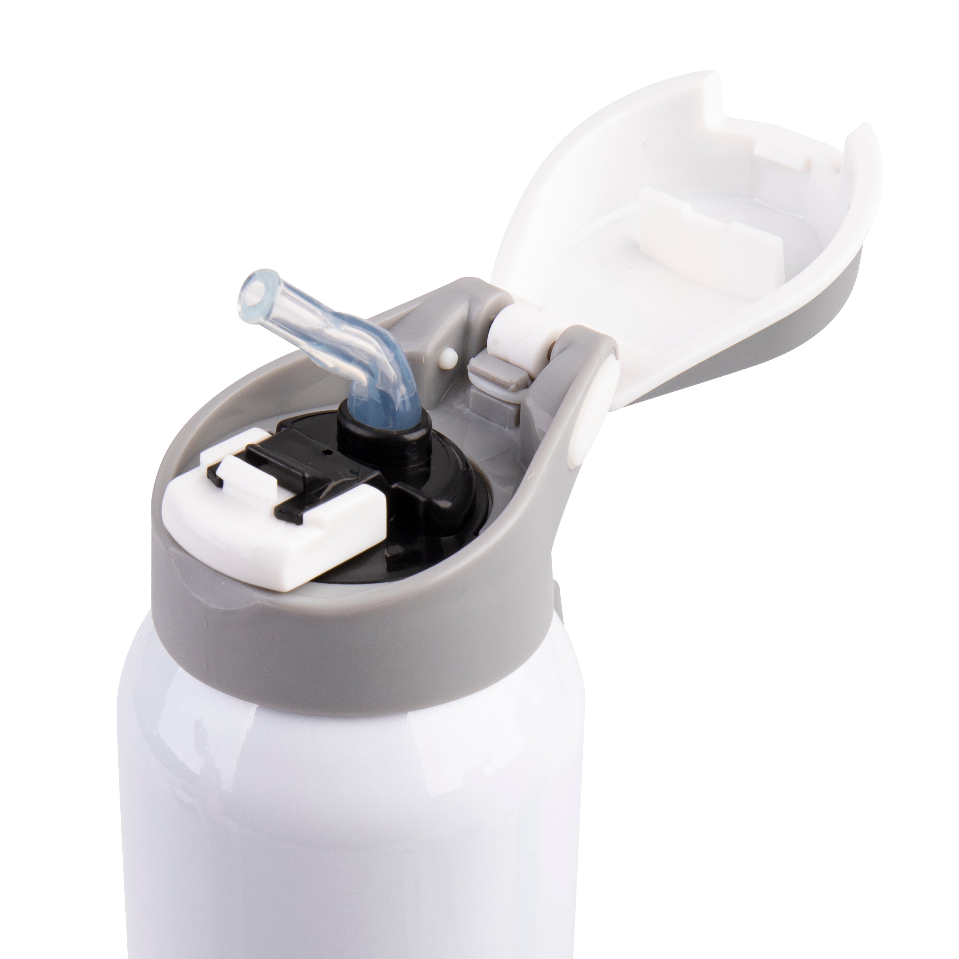 Oasis Double Wall Insulated Sports Bottle with Straw 500ml - White