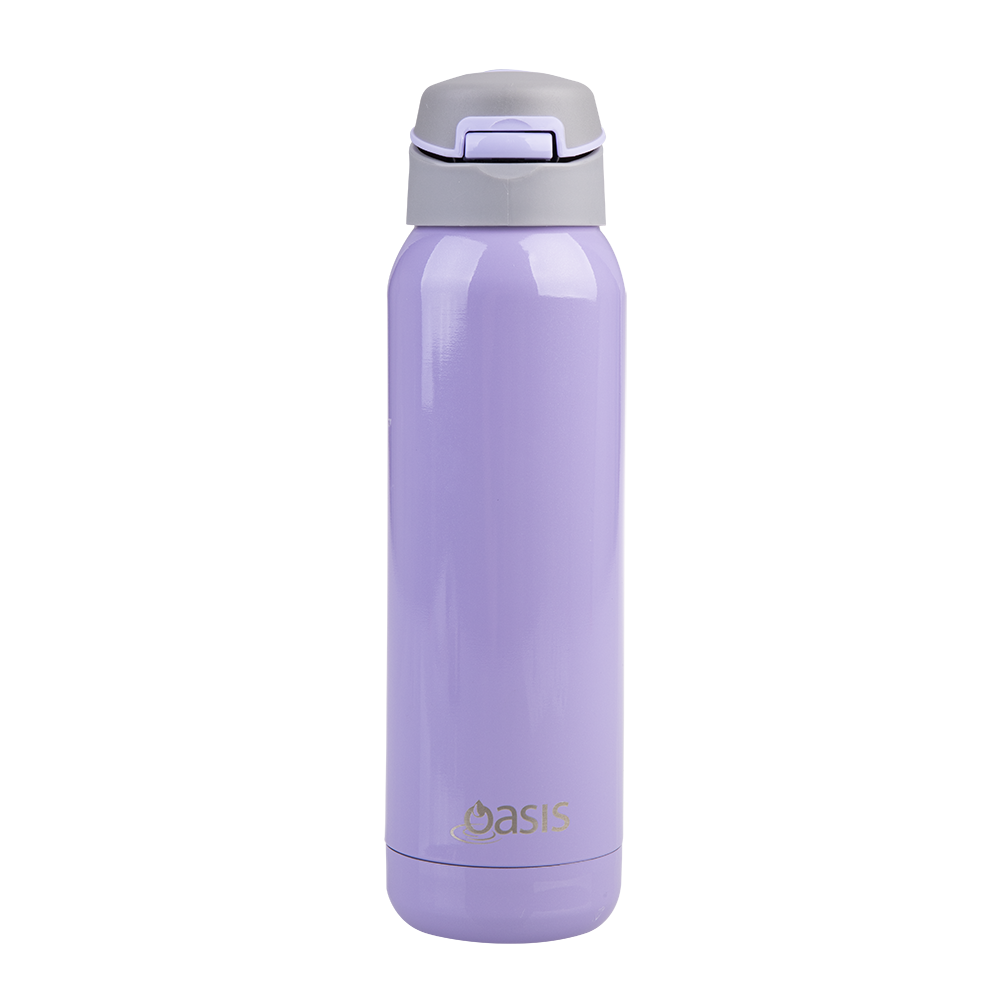 Oasis Double Wall Insulated Sports Bottle with Straw 500ml - Lilac