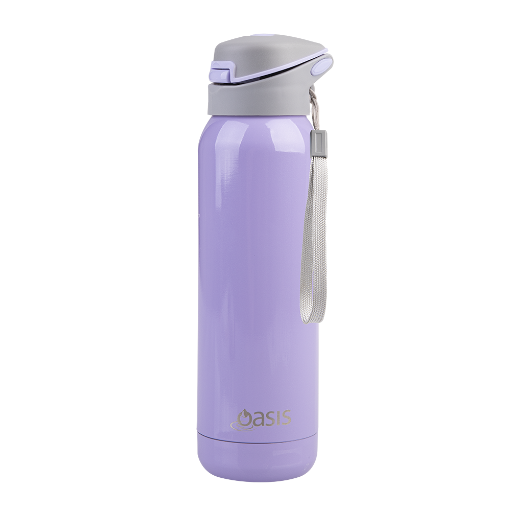 Oasis Double Wall Insulated Sports Bottle with Straw 500ml - Lilac