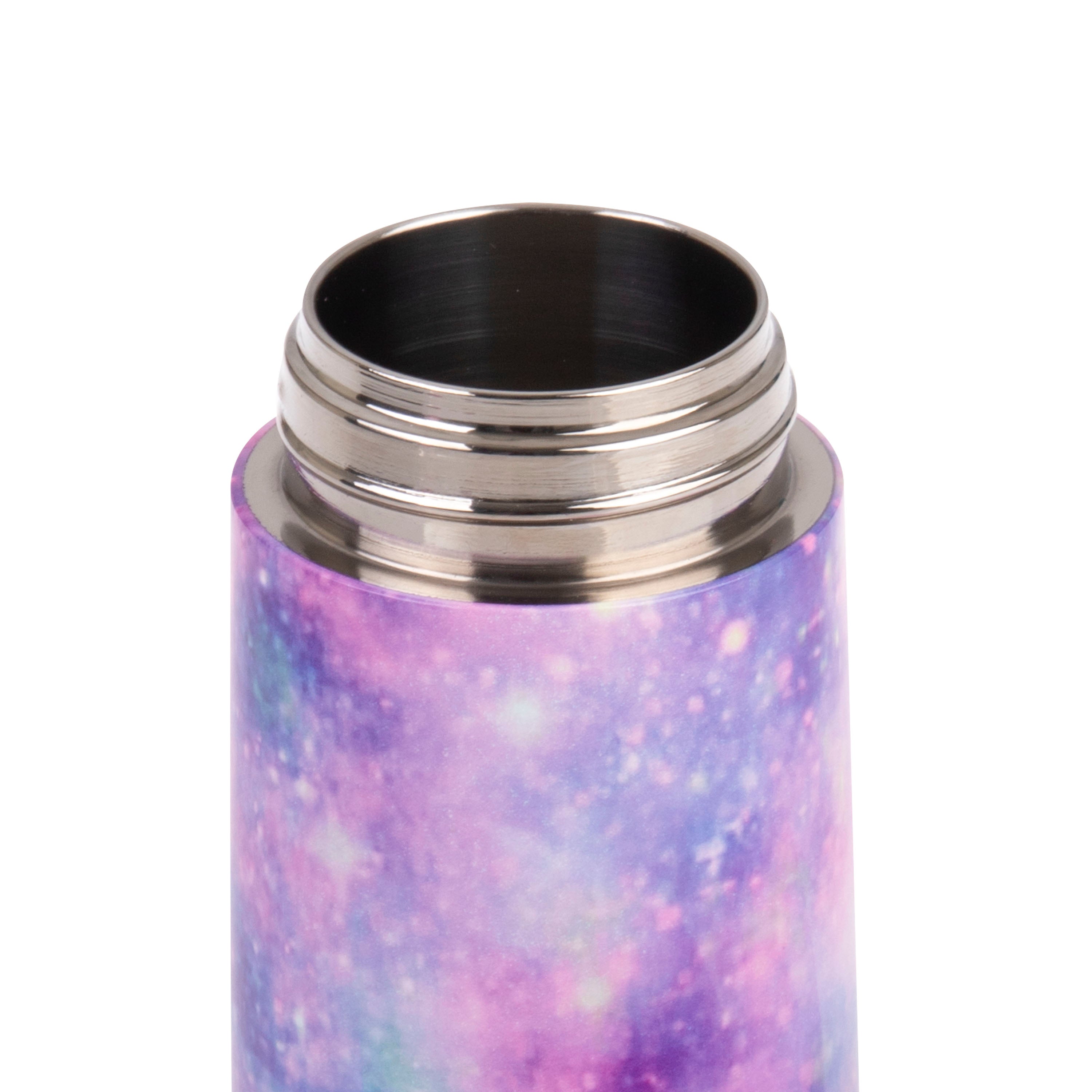 Oasis Stainless Steel Double Wall Kid's Drink Bottle with Sipper Straw 400ml - Galaxy