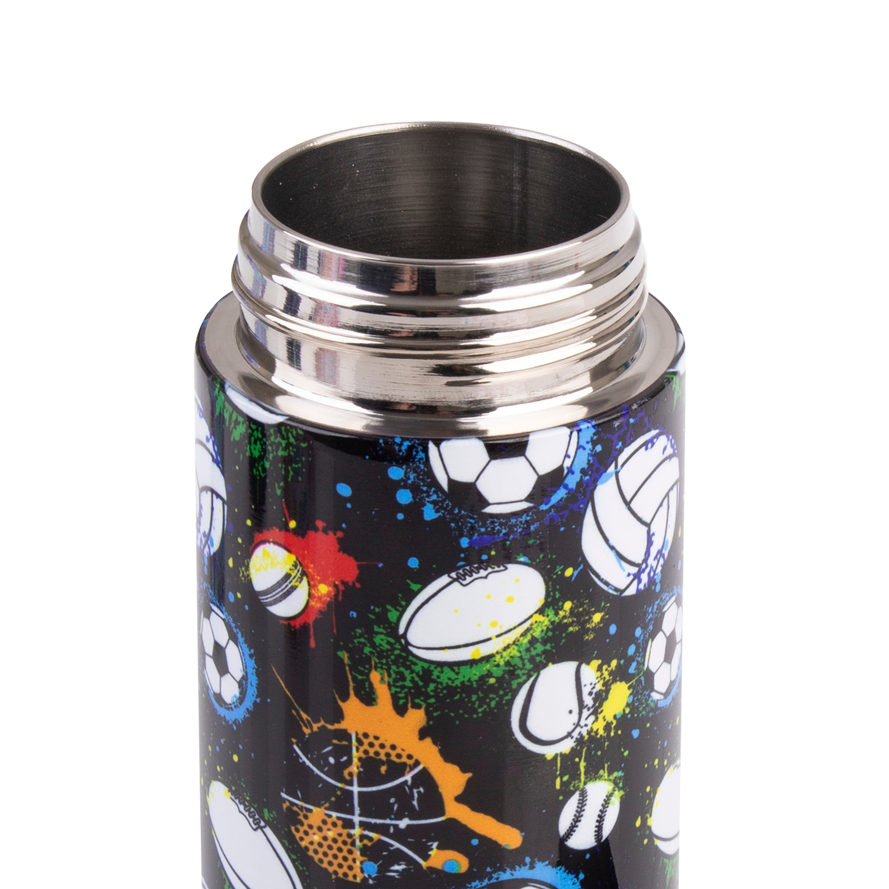 Oasis Stainless Steel Double Wall Kid's Drink Bottle with Sipper Straw 550ml - Sports