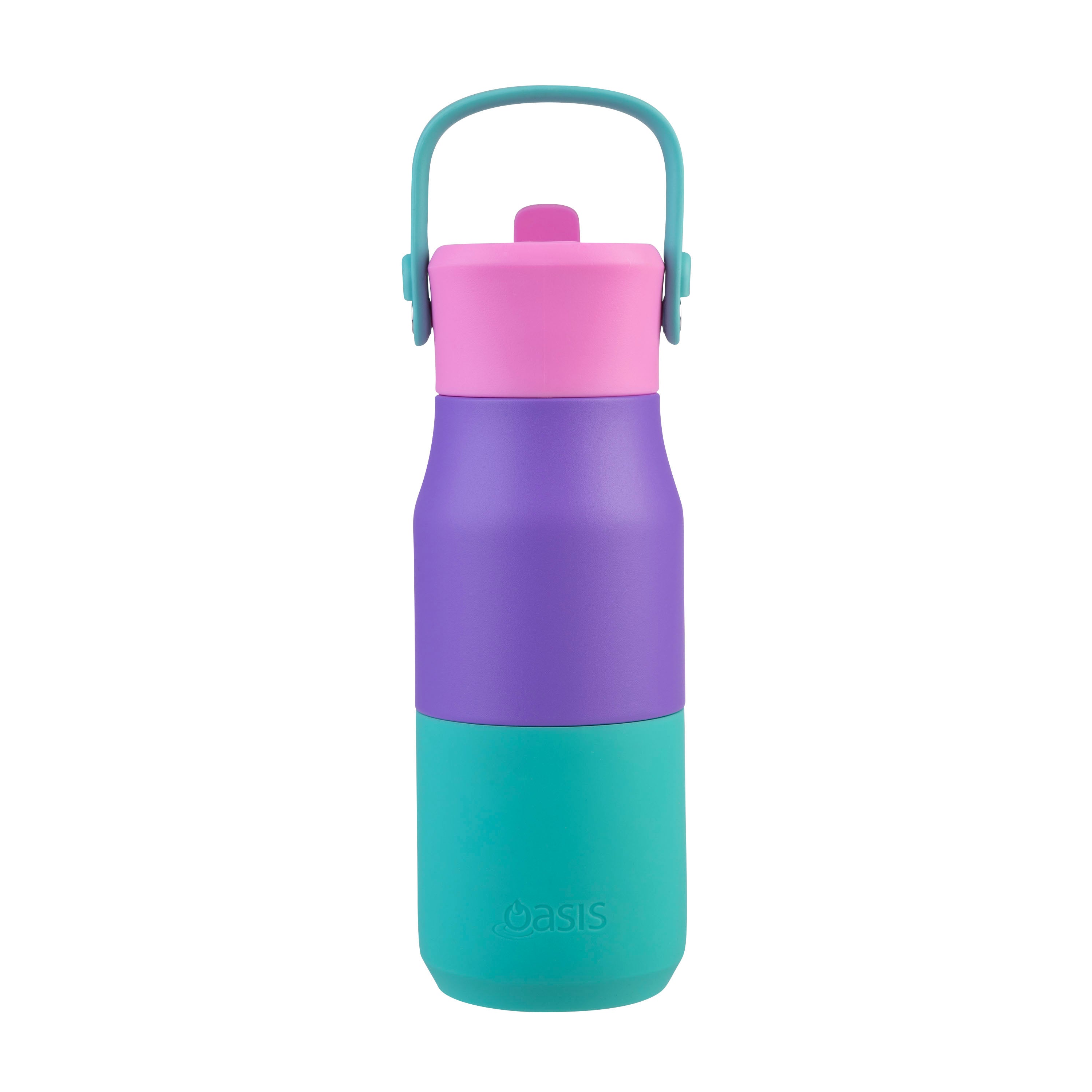 Oasis Stainless Steel Double Wall Drink Bottle with Sipper 400ml - Mermaid Purple