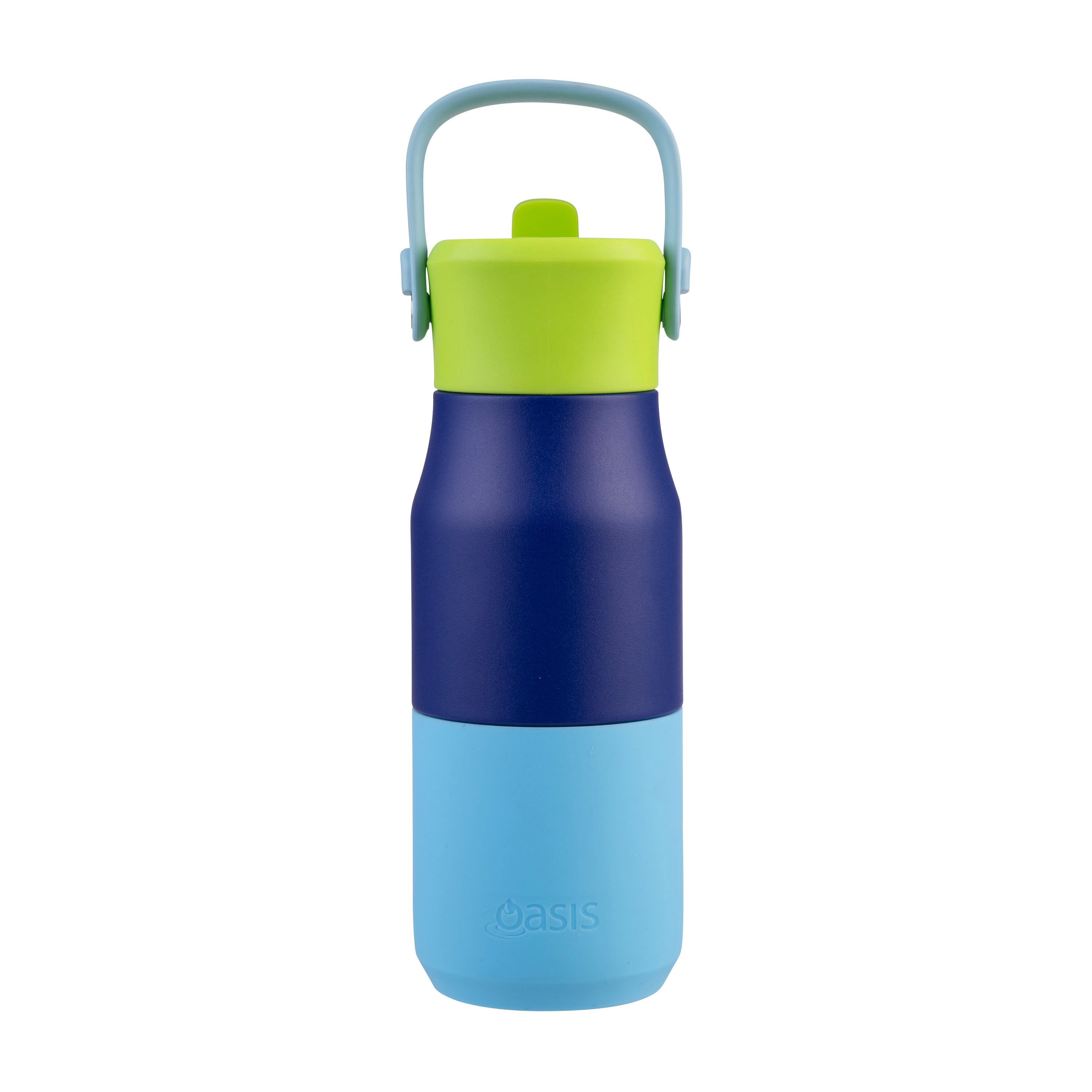 Oasis Stainless Steel Double Wall Drink Bottle with Sipper 400ml - Peacock Blue