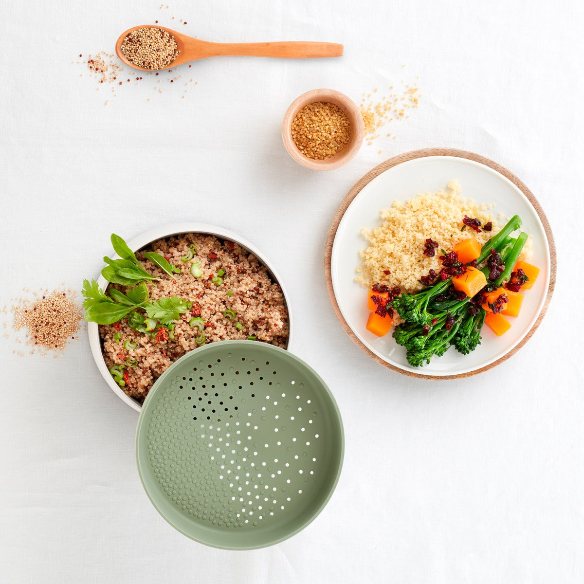 Lékué Quick Quinoa and Rice Cooker 1L Green