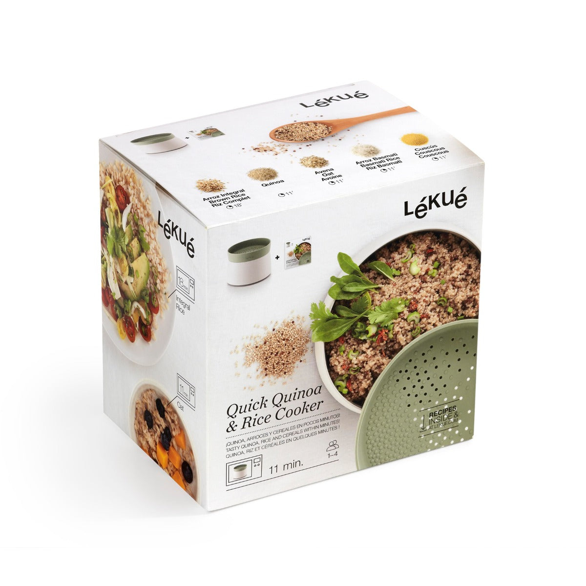 Lékué Quick Quinoa and Rice Cooker 1L Green