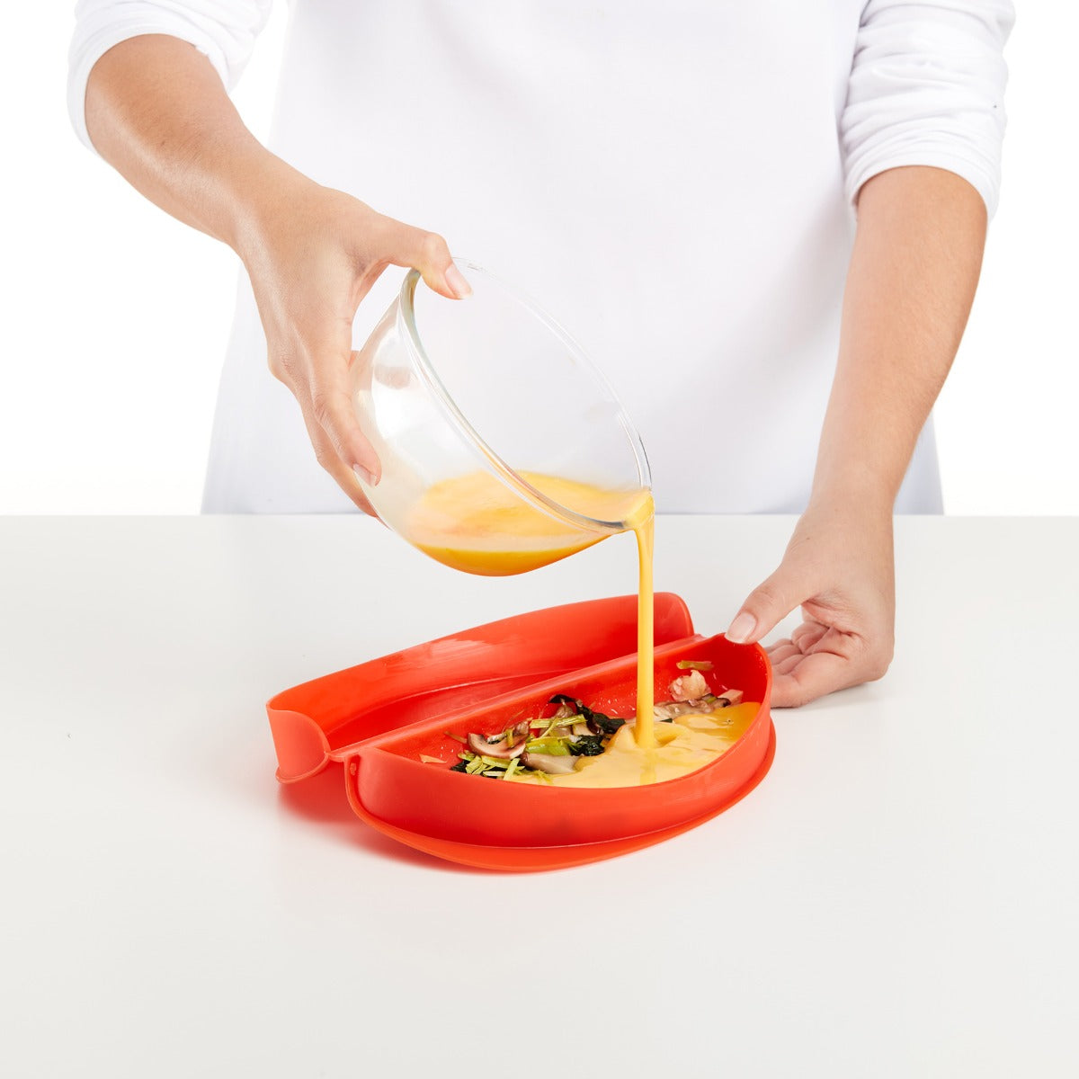 Lékué Microwave Omelette Maker 250ml Red