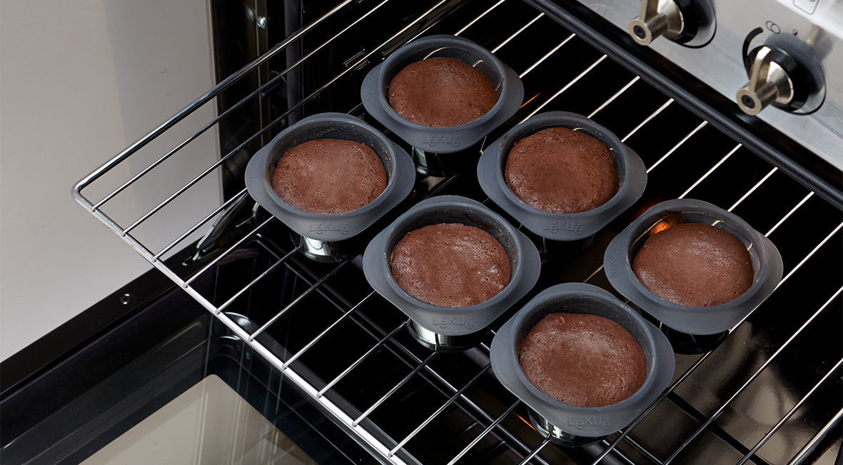 Lékué Molten Lava Cake Mould 150ml 6 Piece Set