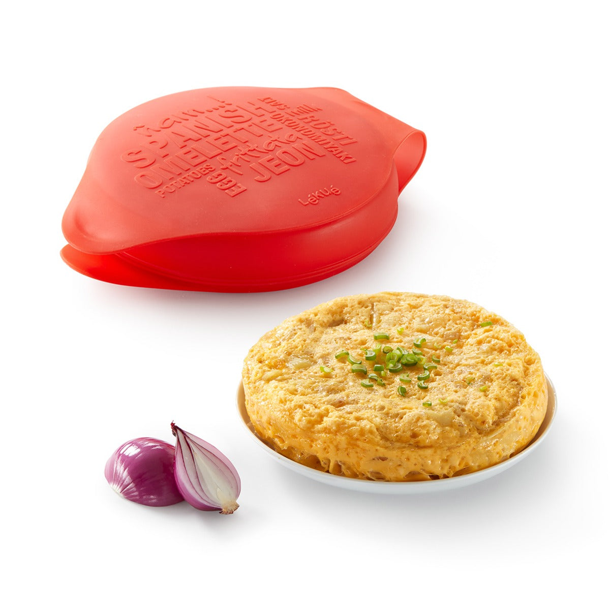 Lékué Microwave Spanish Omelette Maker 800ml Red