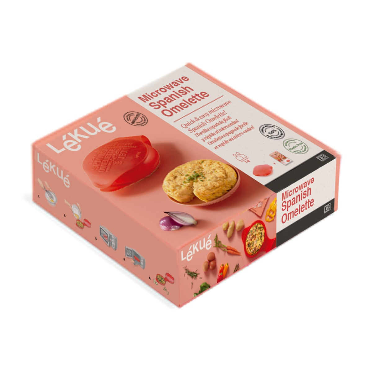 Lékué Microwave Spanish Omelette Maker 800ml Red