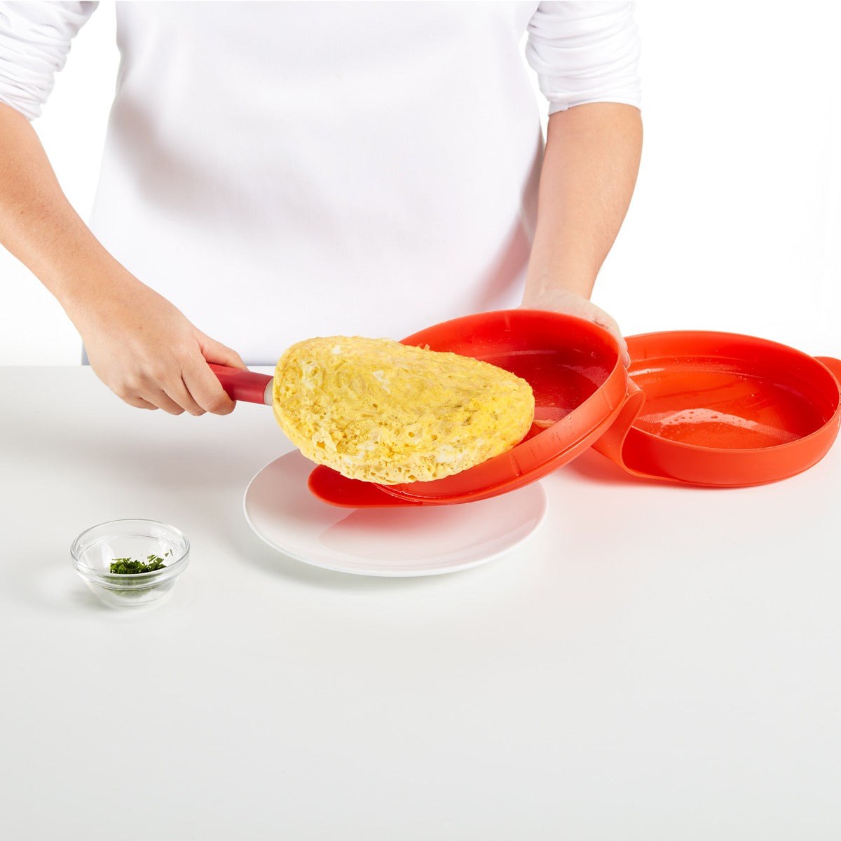 Lékué Microwave Spanish Omelette Maker 800ml Red
